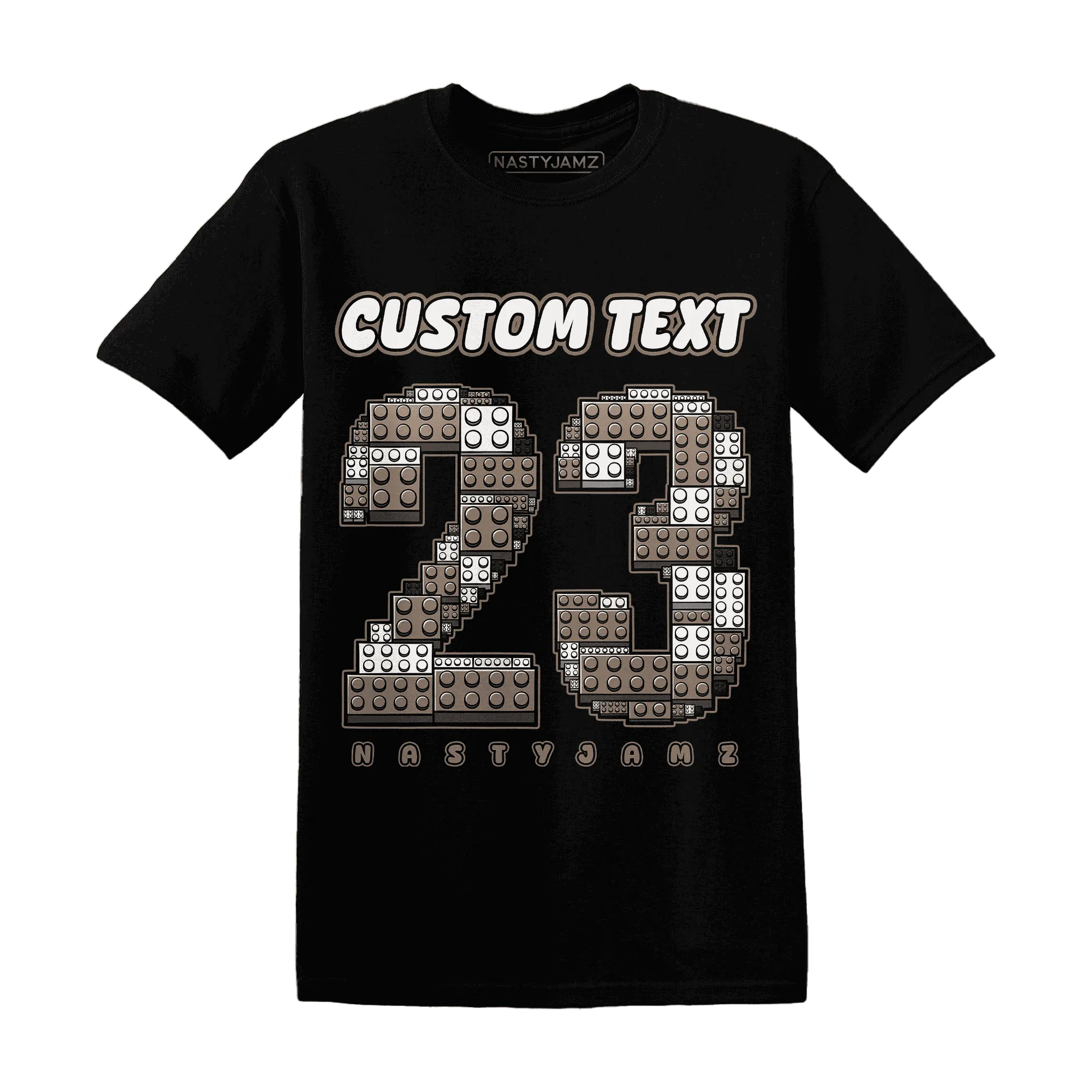 Low-Mocha-1s-NastyJamz-T-Shirt-Match-Number-23-Lego