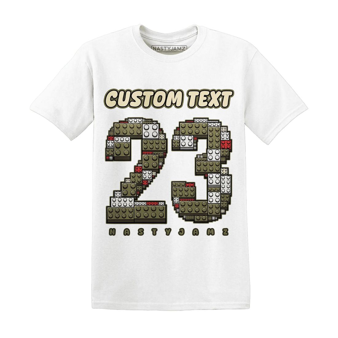 Medium-Olive-1s-NastyJamz-T-Shirt-Match-Number-23-Lego