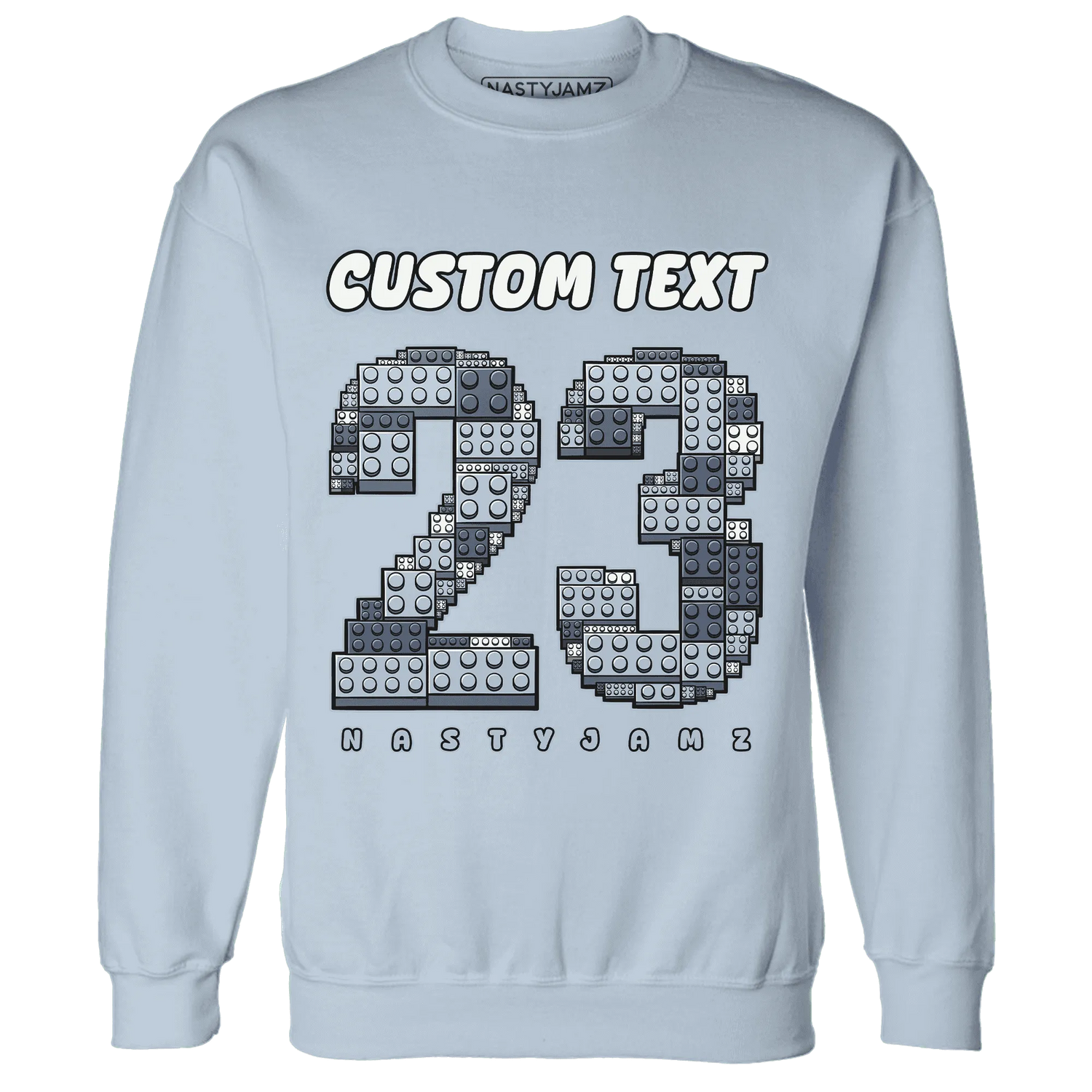 Mid-Diffused-Blue-Grey-1s-Sweatshirt-Match-Number-23-Lego
