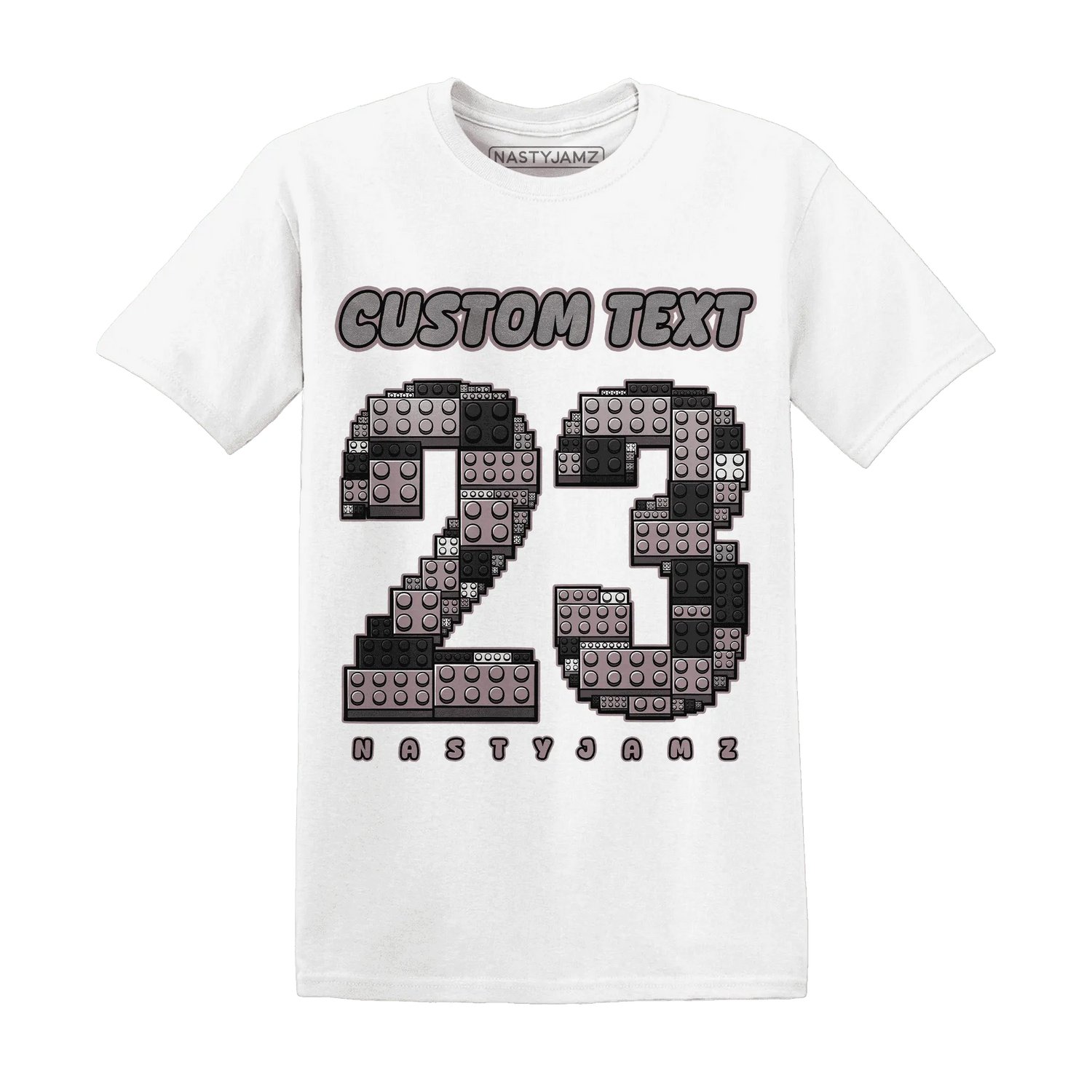 Black-Violet-Ore-3s-NastyJamz-T-Shirt-Match-Number-23-Lego