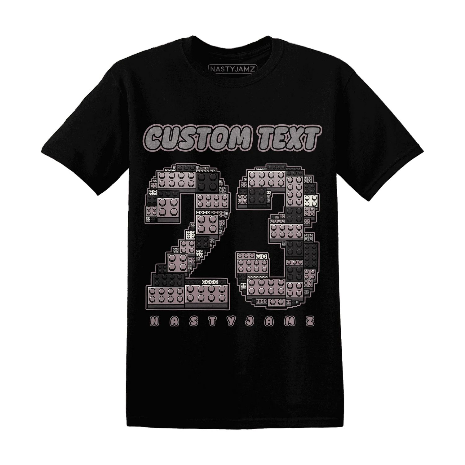 Black-Violet-Ore-3s-NastyJamz-T-Shirt-Match-Number-23-Lego
