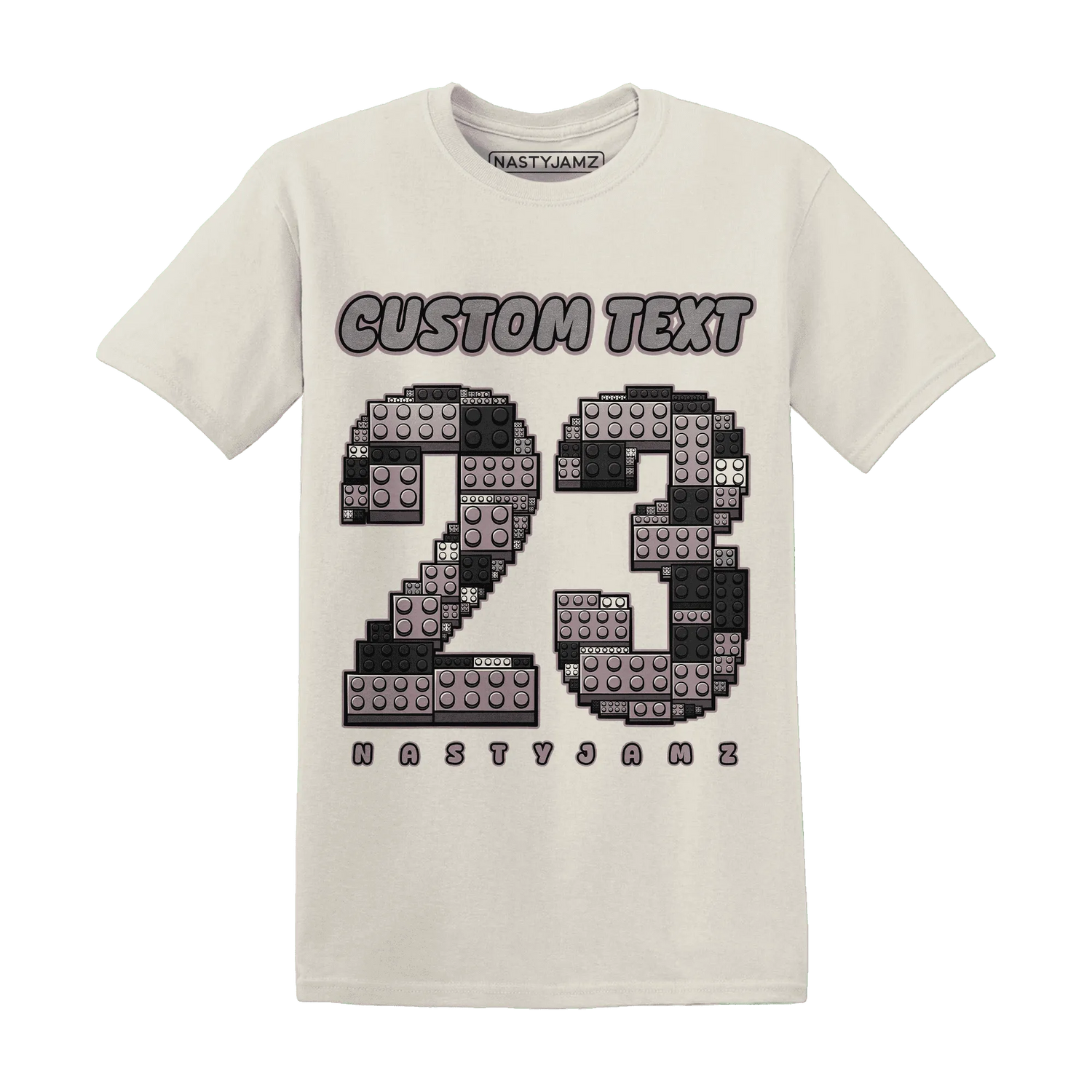 Black-Violet-Ore-3s-NastyJamz-T-Shirt-Match-Number-23-Lego