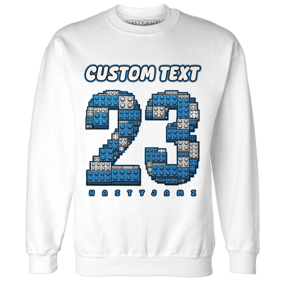 Industrial-Blue-4s-Sweatshirt-Match-Number-23-Lego