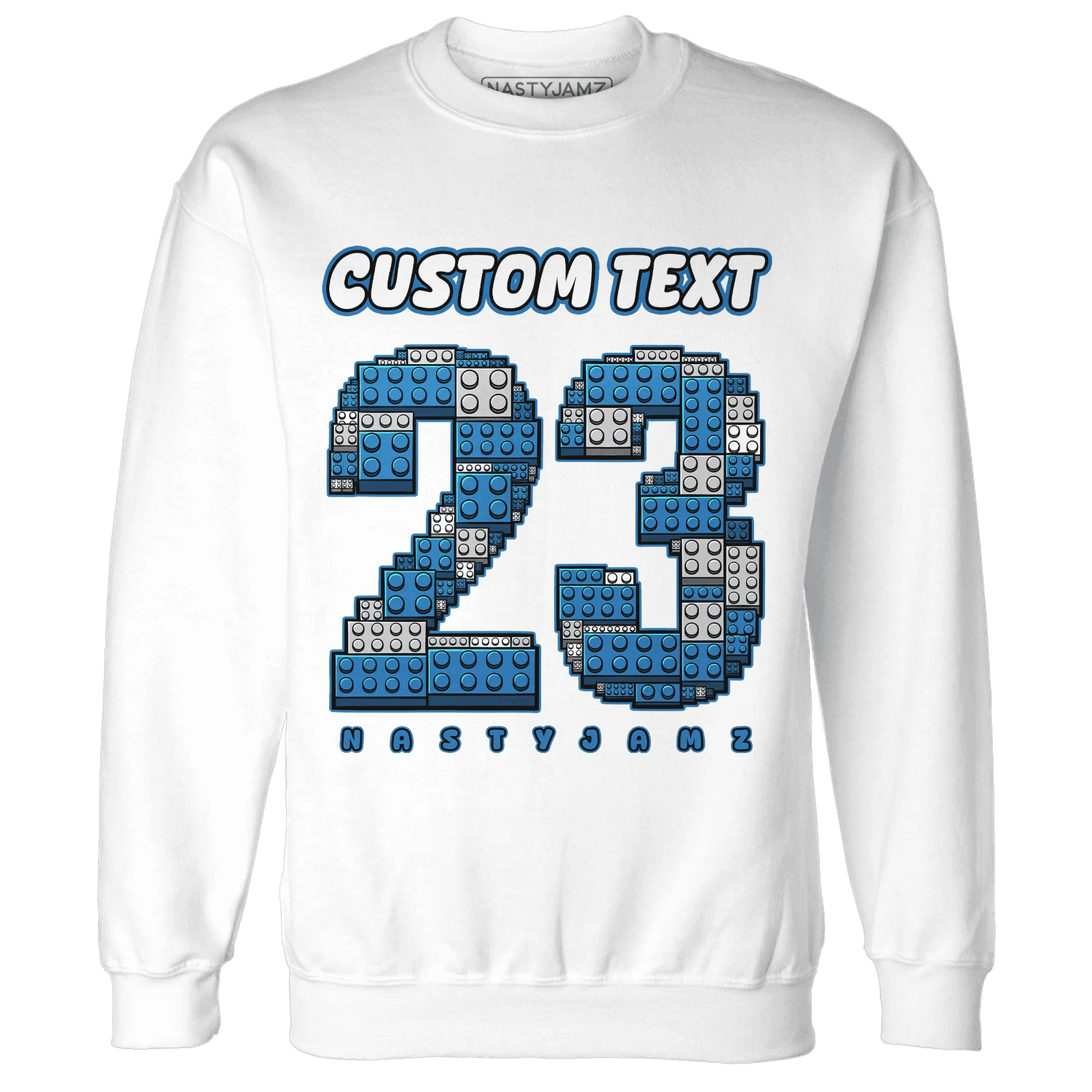 Industrial-Blue-4s-Sweatshirt-Match-Number-23-Lego