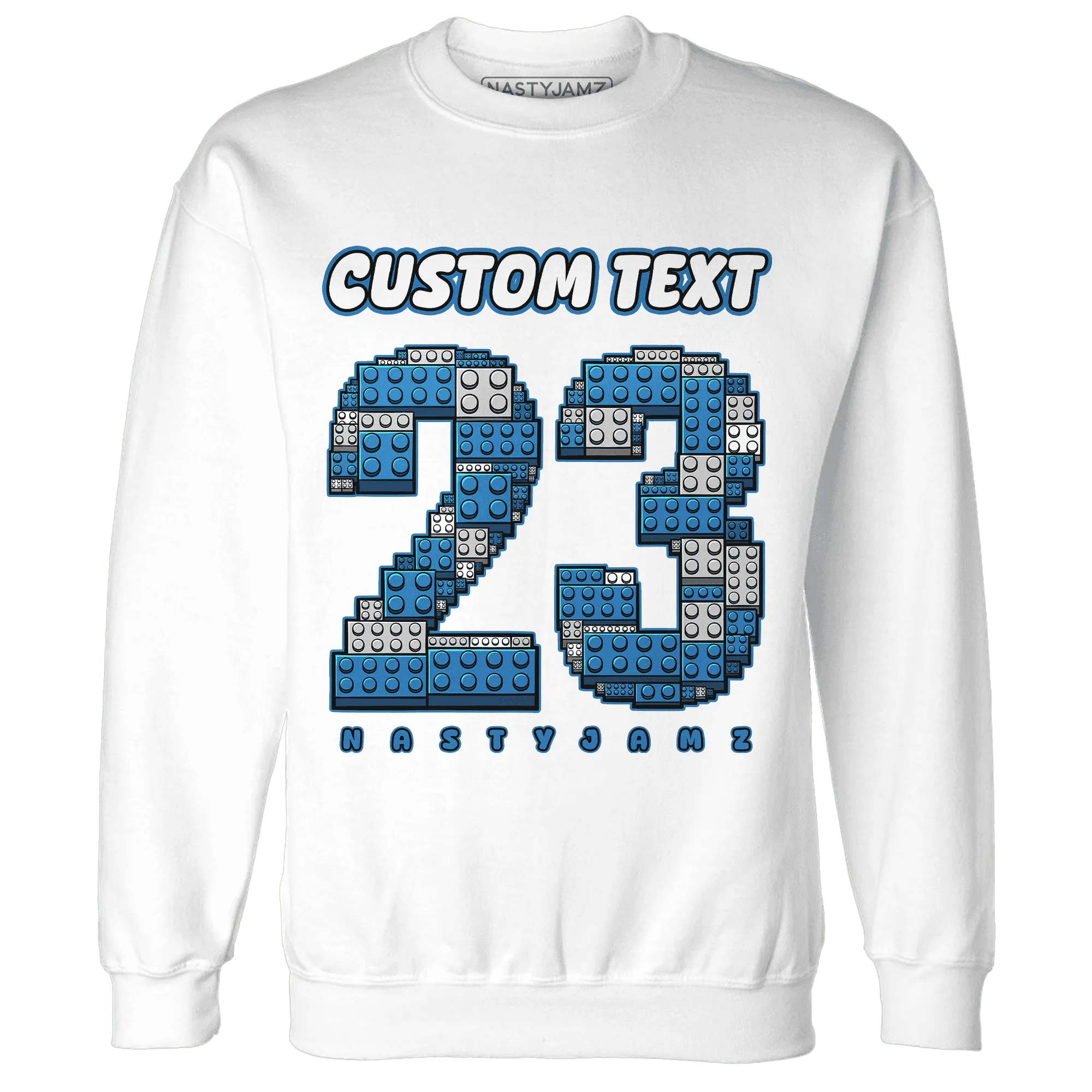 Industrial-Blue-4s-Sweatshirt-Match-Number-23-Lego