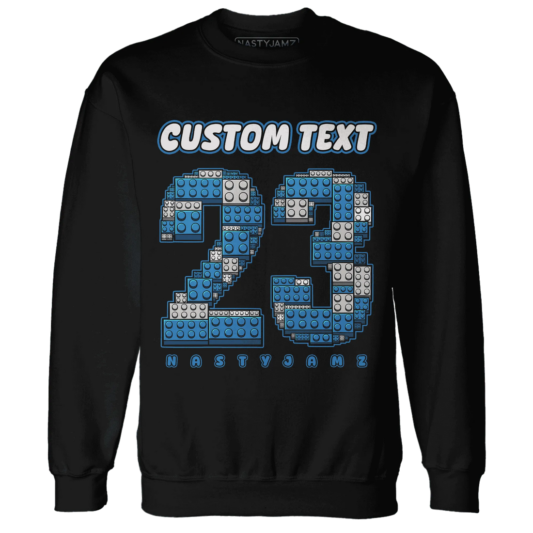Industrial-Blue-4s-Sweatshirt-Match-Number-23-Lego