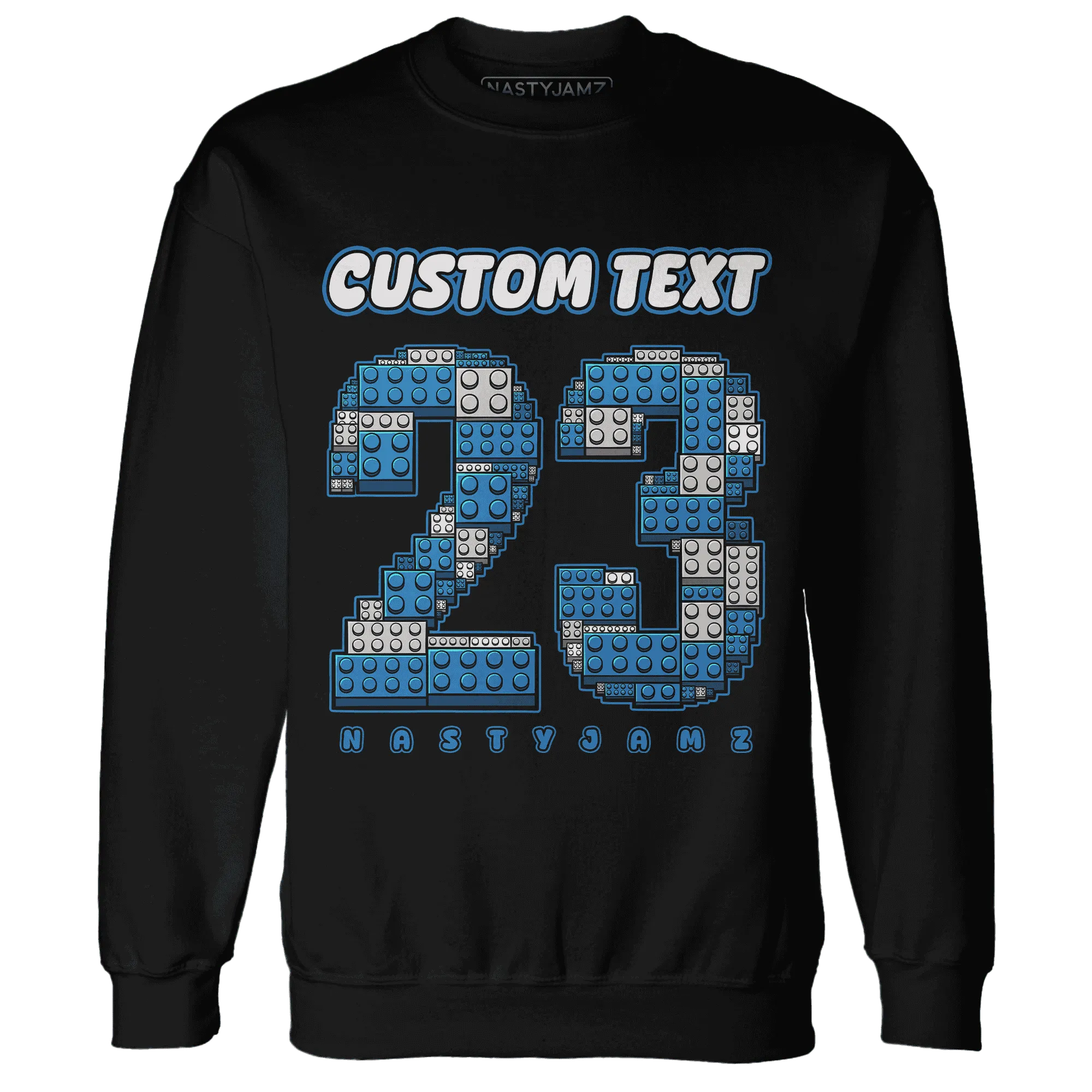 Industrial-Blue-4s-Sweatshirt-Match-Number-23-Lego