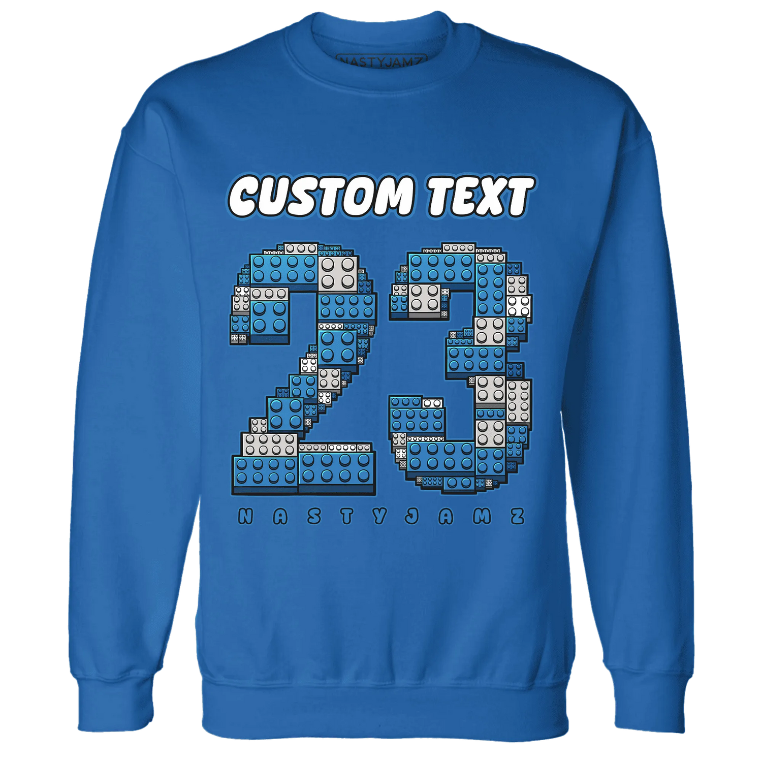 Industrial-Blue-4s-Sweatshirt-Match-Number-23-Lego