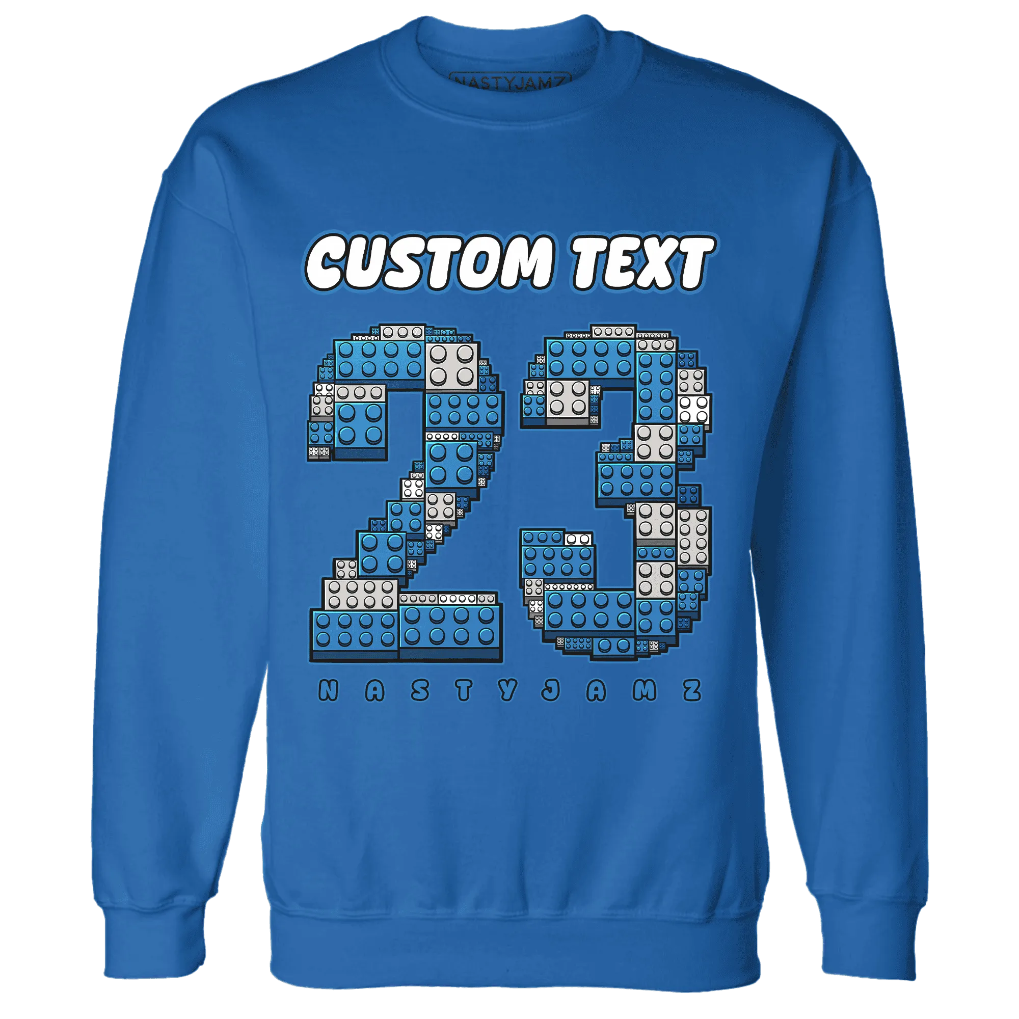 Industrial-Blue-4s-Sweatshirt-Match-Number-23-Lego