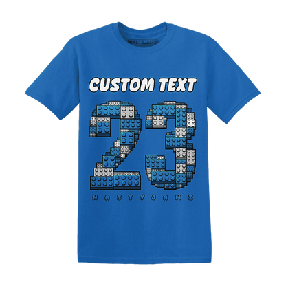 Industrial-Blue-4s-T-Shirt-Match-Number-23-Lego