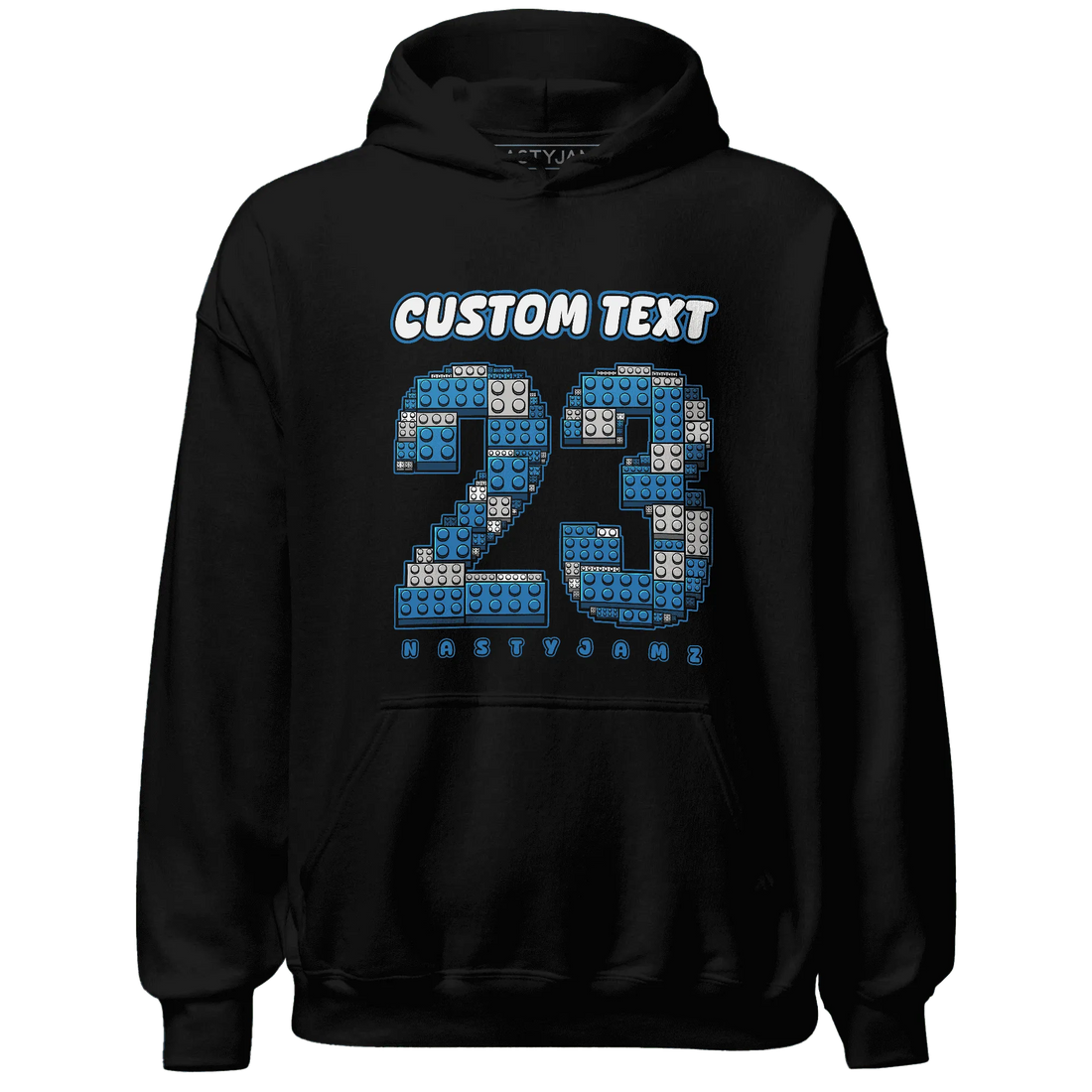 Industrial-Blue-4s-Hoodie-Match-Number-23-Lego