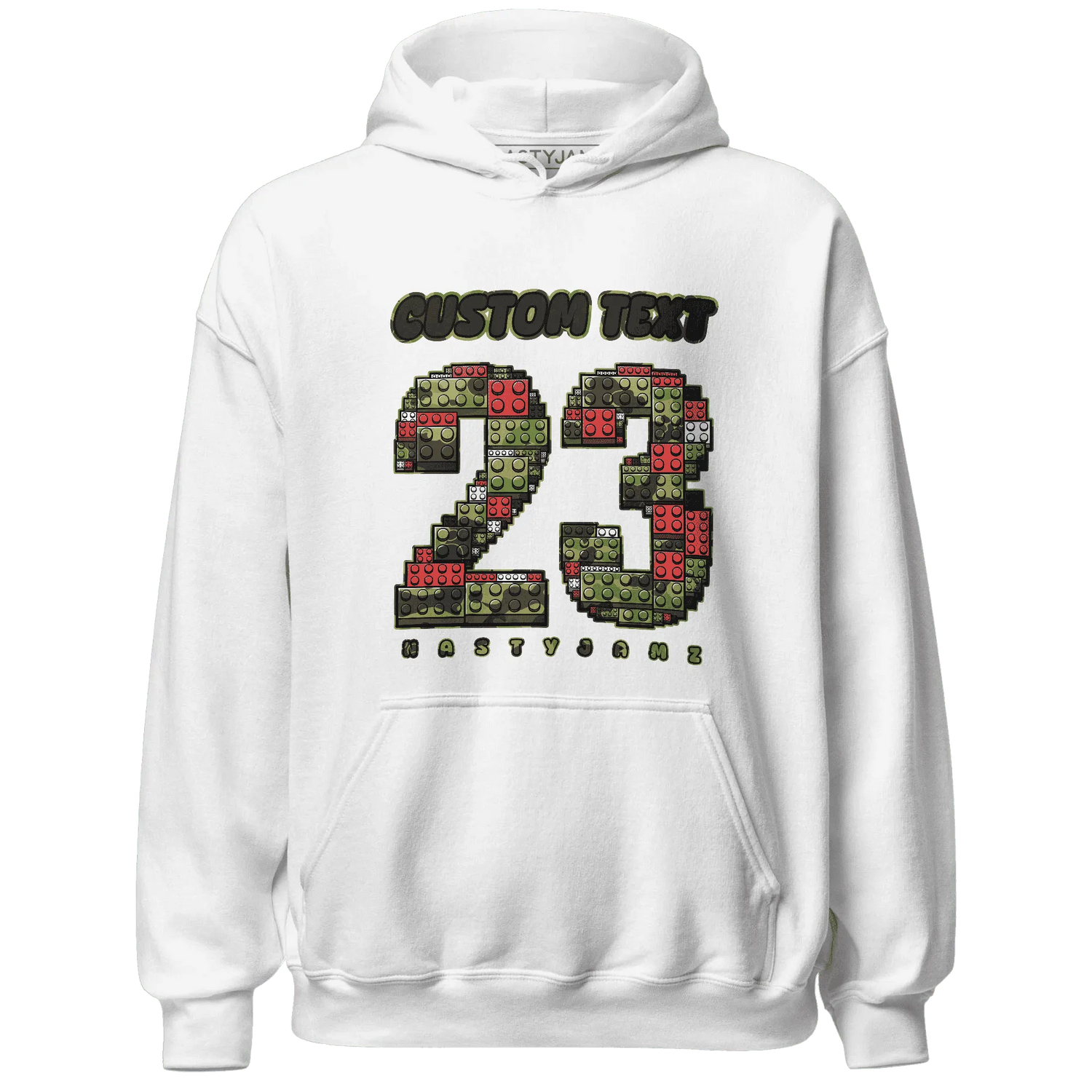 AM-90-Dark-Sage-Solar-Red-NastyJamz-Hoodie-Match-Number-23-Lego