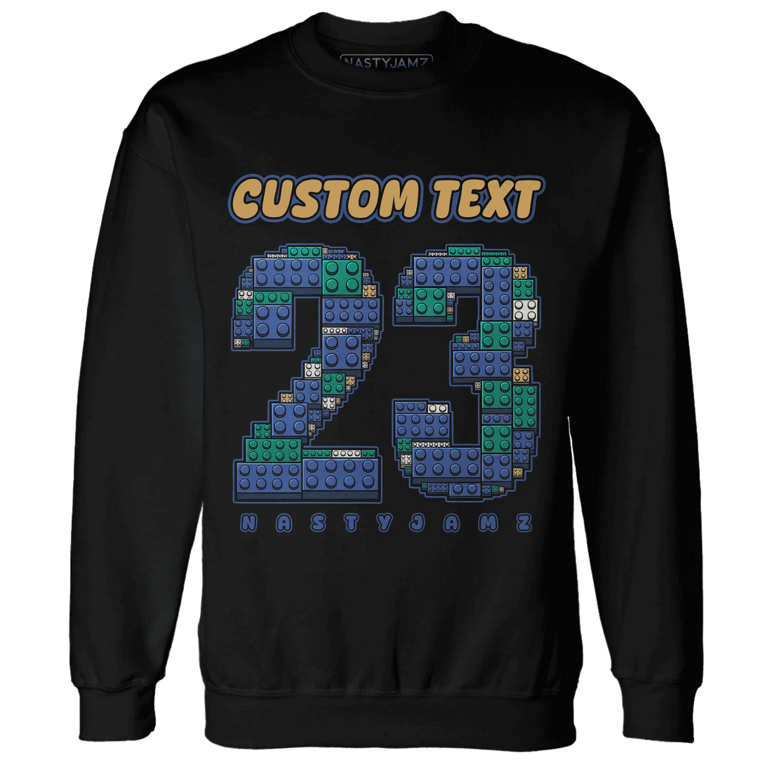 Dunk-Hyper-Royal-Malachite-NastyJamz-Sweatshirt-Match-Number-23-Lego