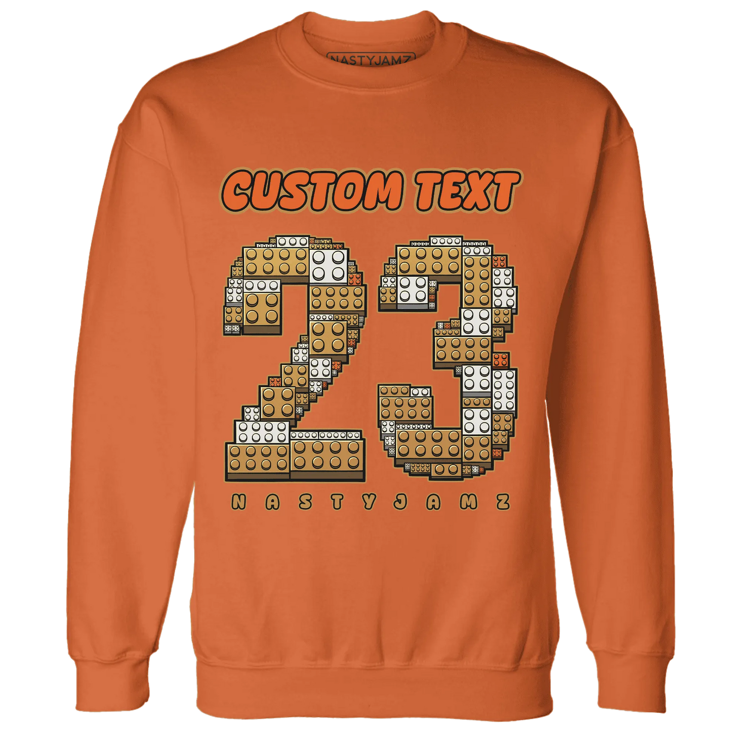 Dunk-Low-Retro-Wheat-Orange-NastyJamz-Sweatshirt-Match-Number-23-Lego