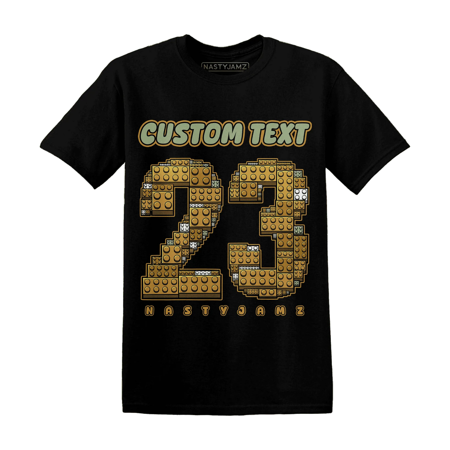 Wheat-13s-T-Shirt-Match-Number-23-Lego