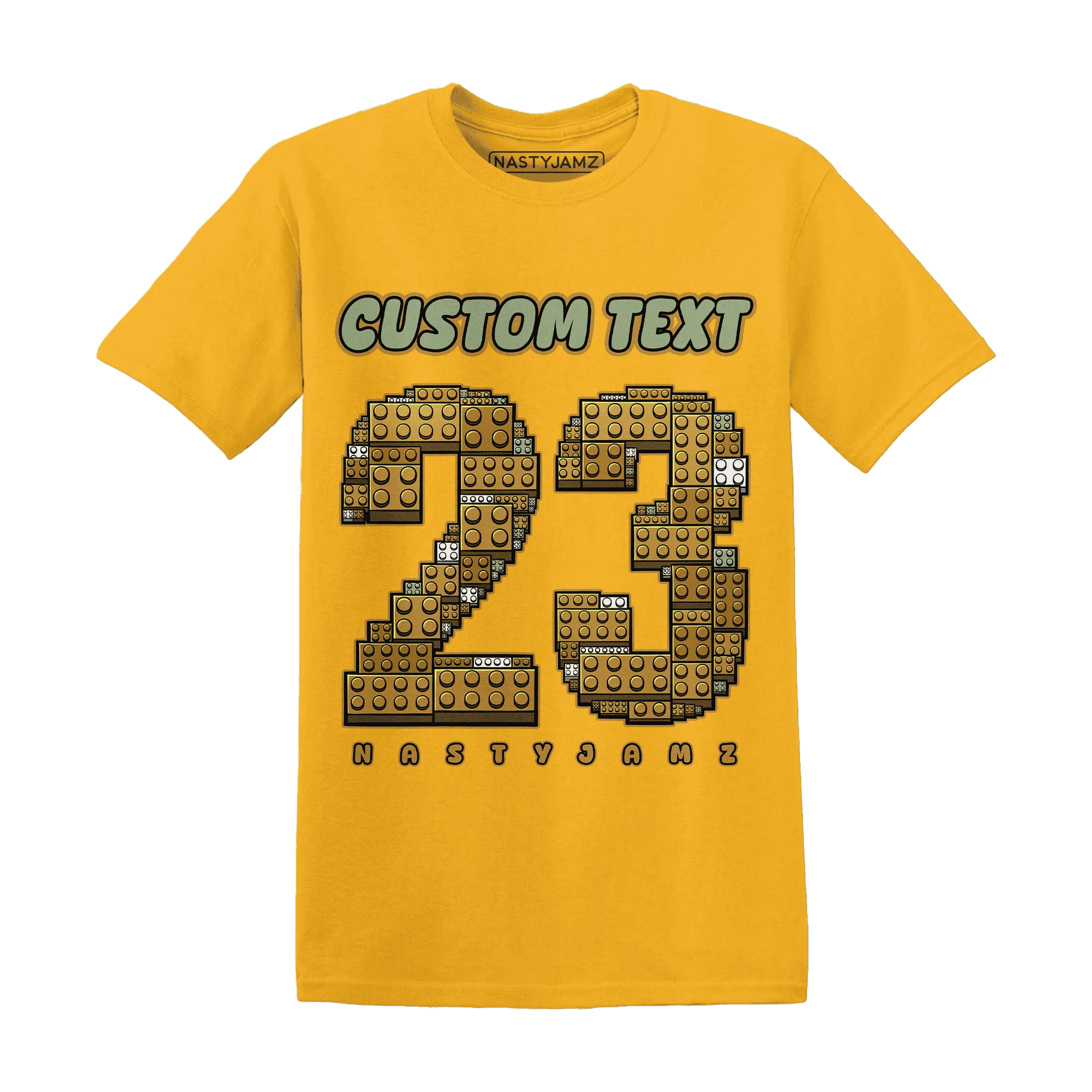 Wheat-13s-T-Shirt-Match-Number-23-Lego