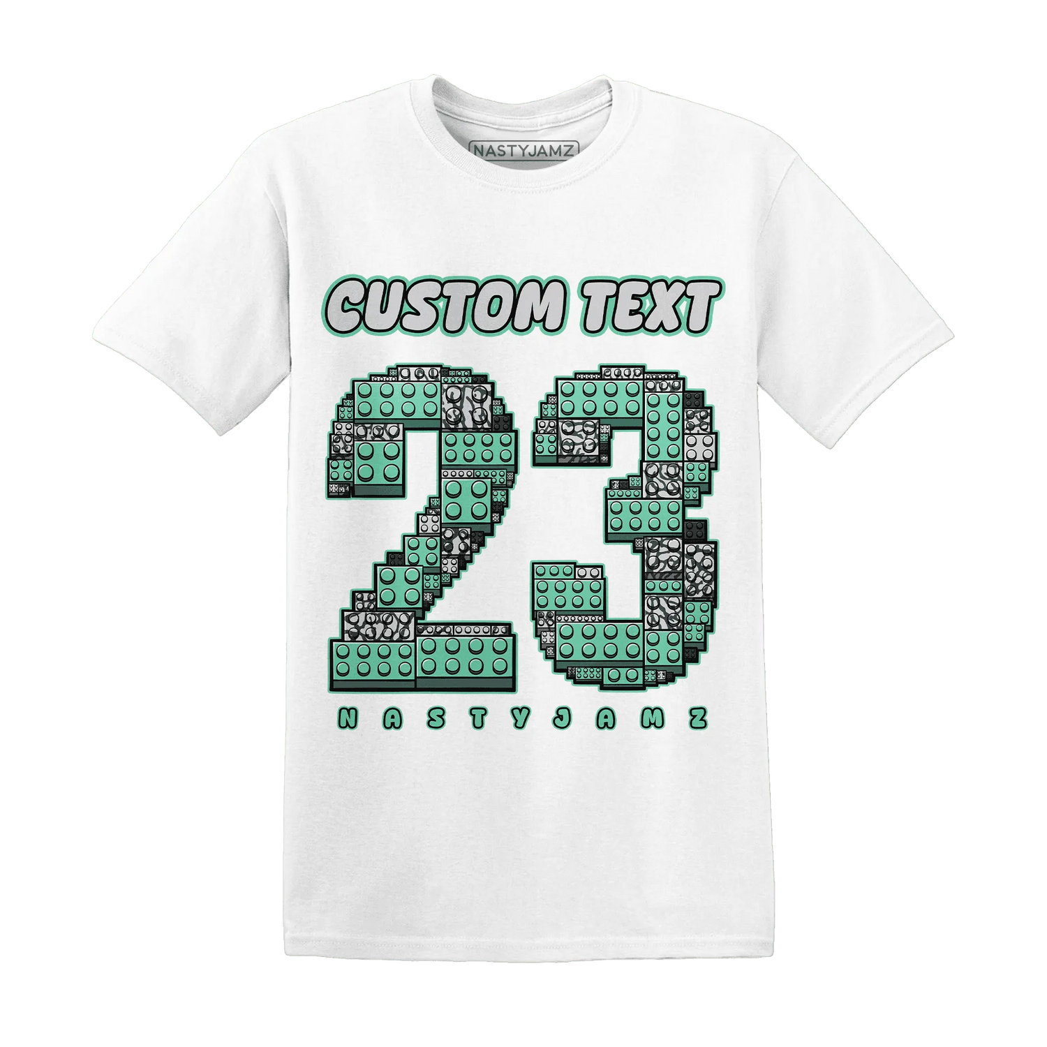 Green-Glow-3s-T-Shirt-Match-Number-23-Lego