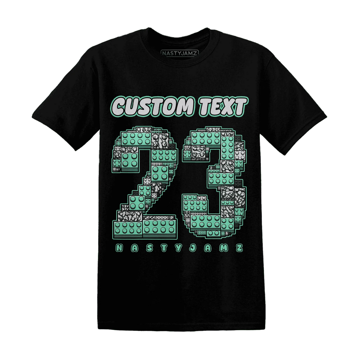 Green-Glow-3s-T-Shirt-Match-Number-23-Lego