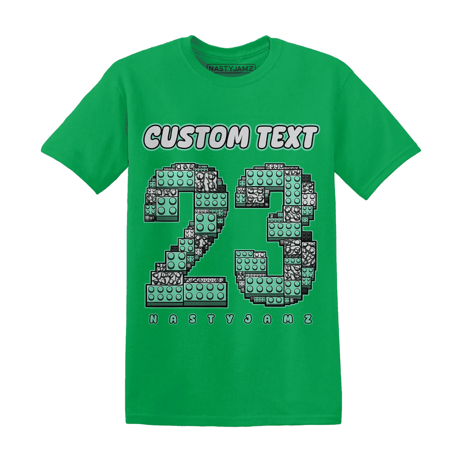 Green-Glow-3s-T-Shirt-Match-Number-23-Lego