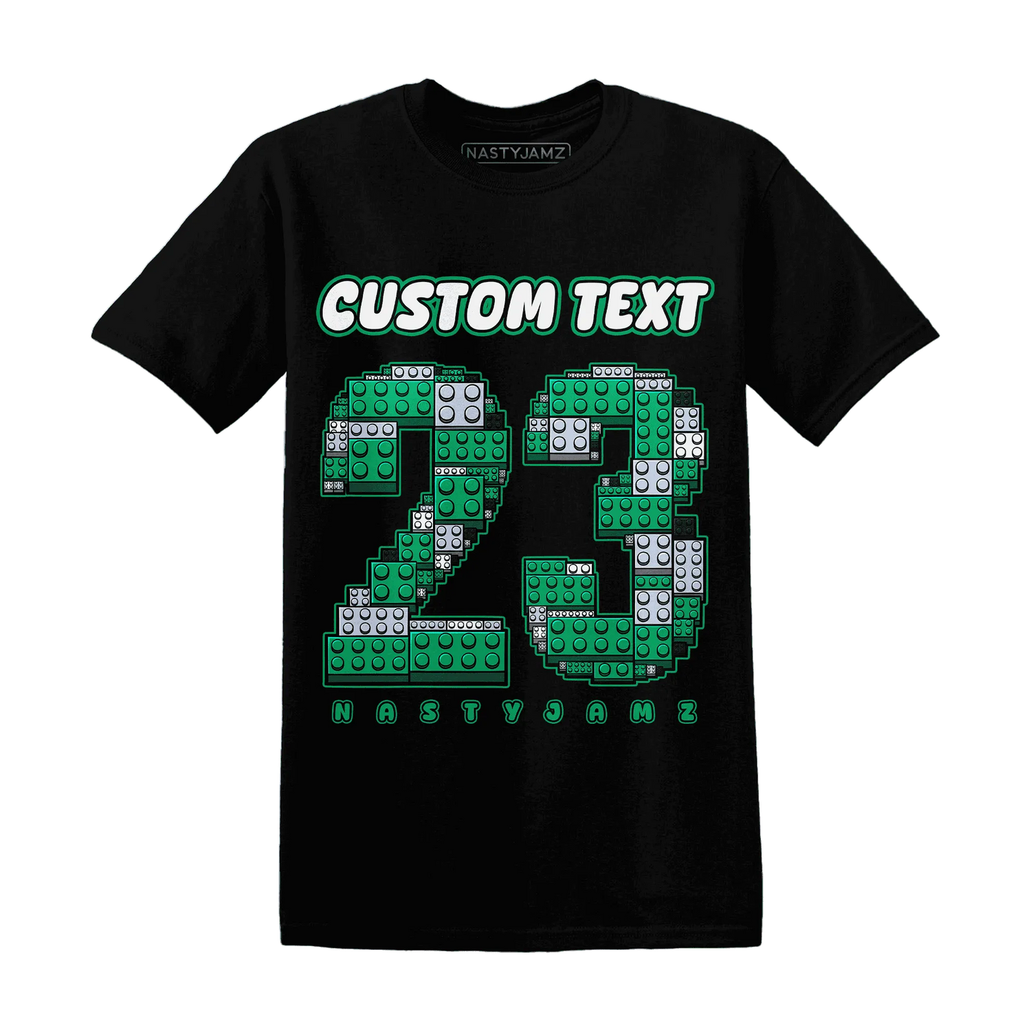 Lucky-Green-5s-T-Shirt-Match-Number-23-Lego