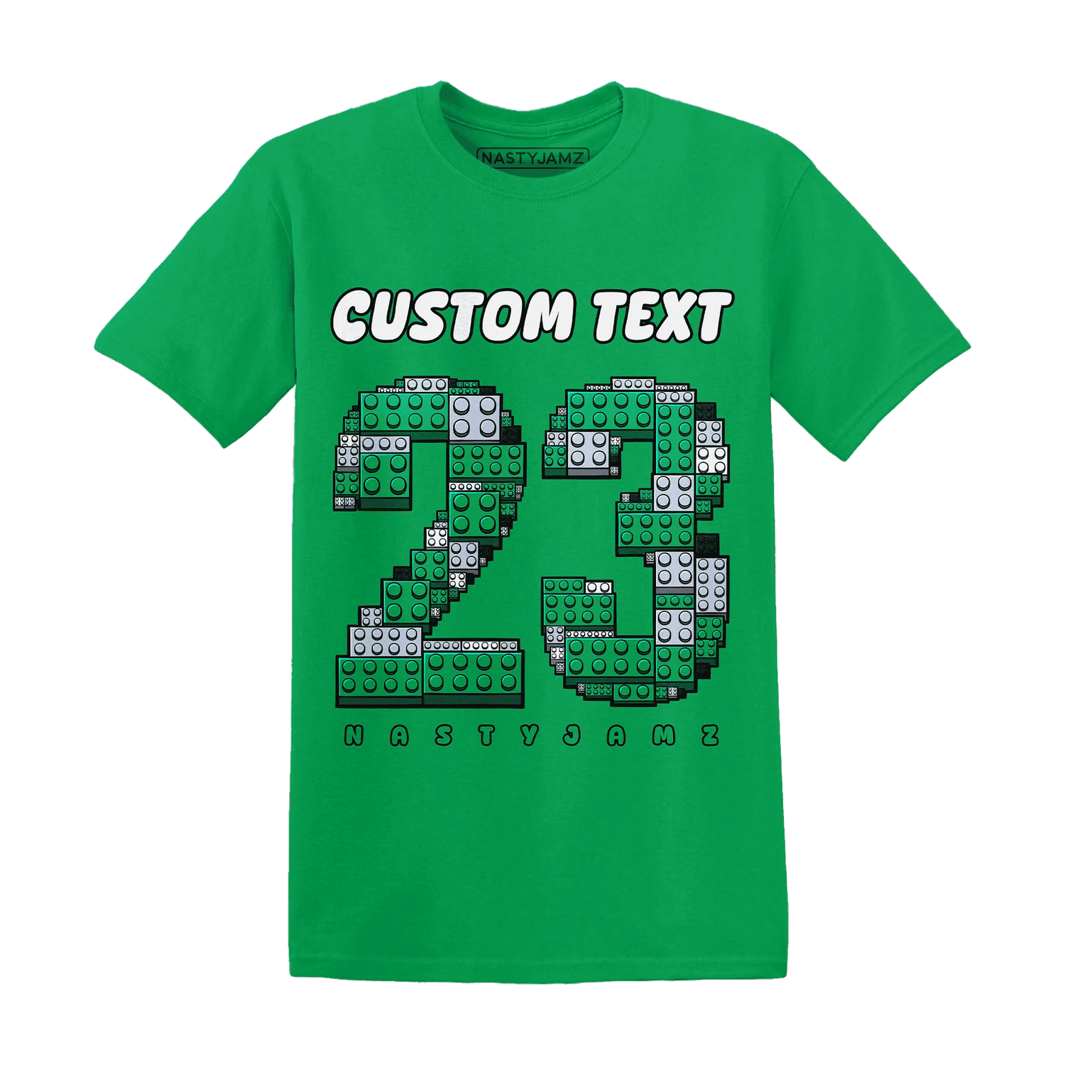 Lucky-Green-5s-T-Shirt-Match-Number-23-Lego