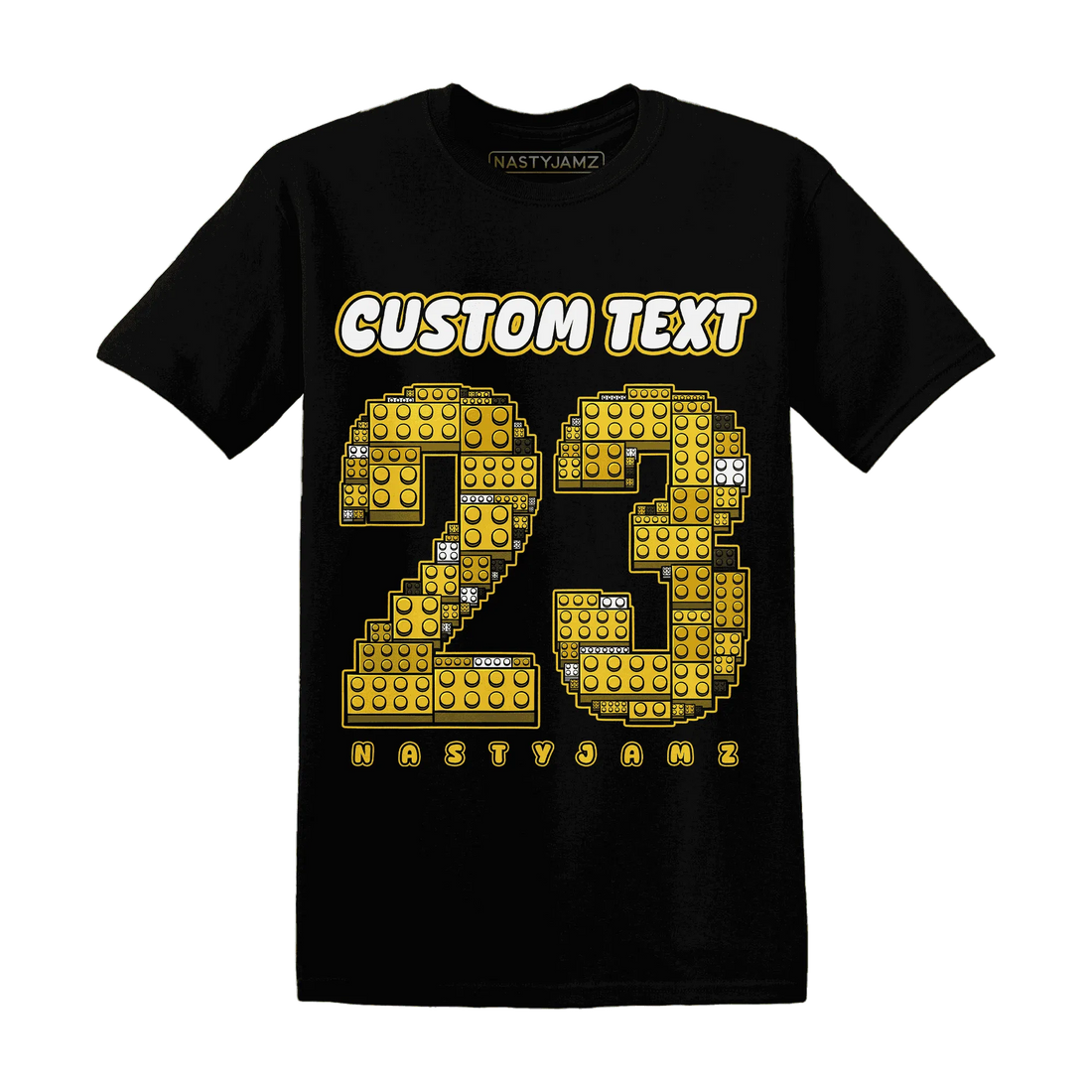 Yellow-Ochre-6s-T-Shirt-Match-Number-23-Lego