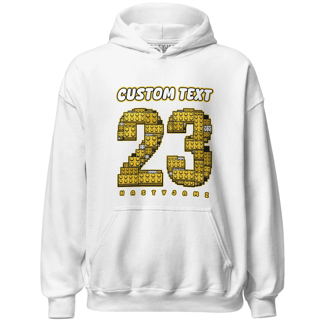 Yellow-Ochre-6s-Hoodie-Match-Number-23-Lego