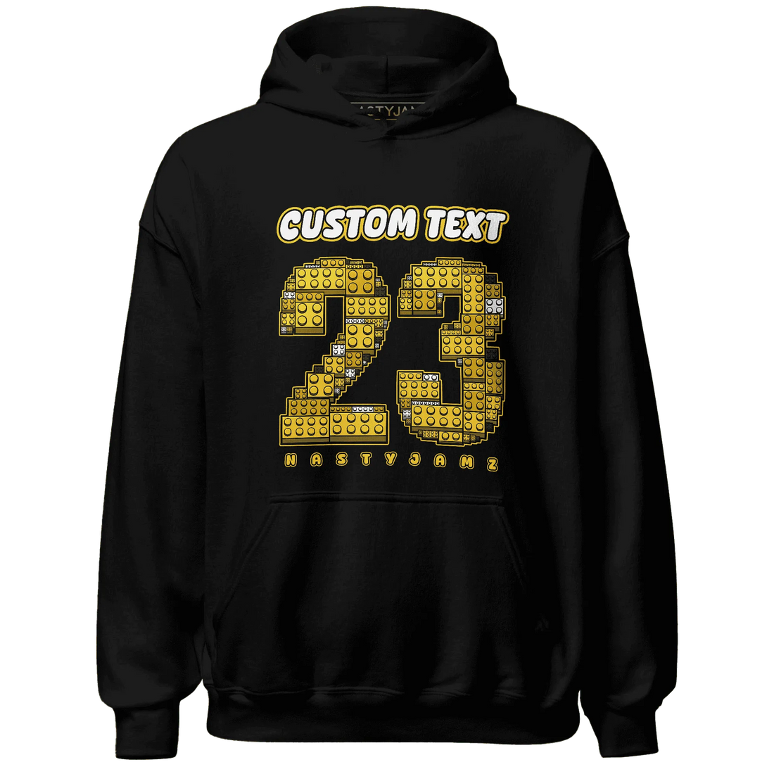 Yellow-Ochre-6s-Hoodie-Match-Number-23-Lego