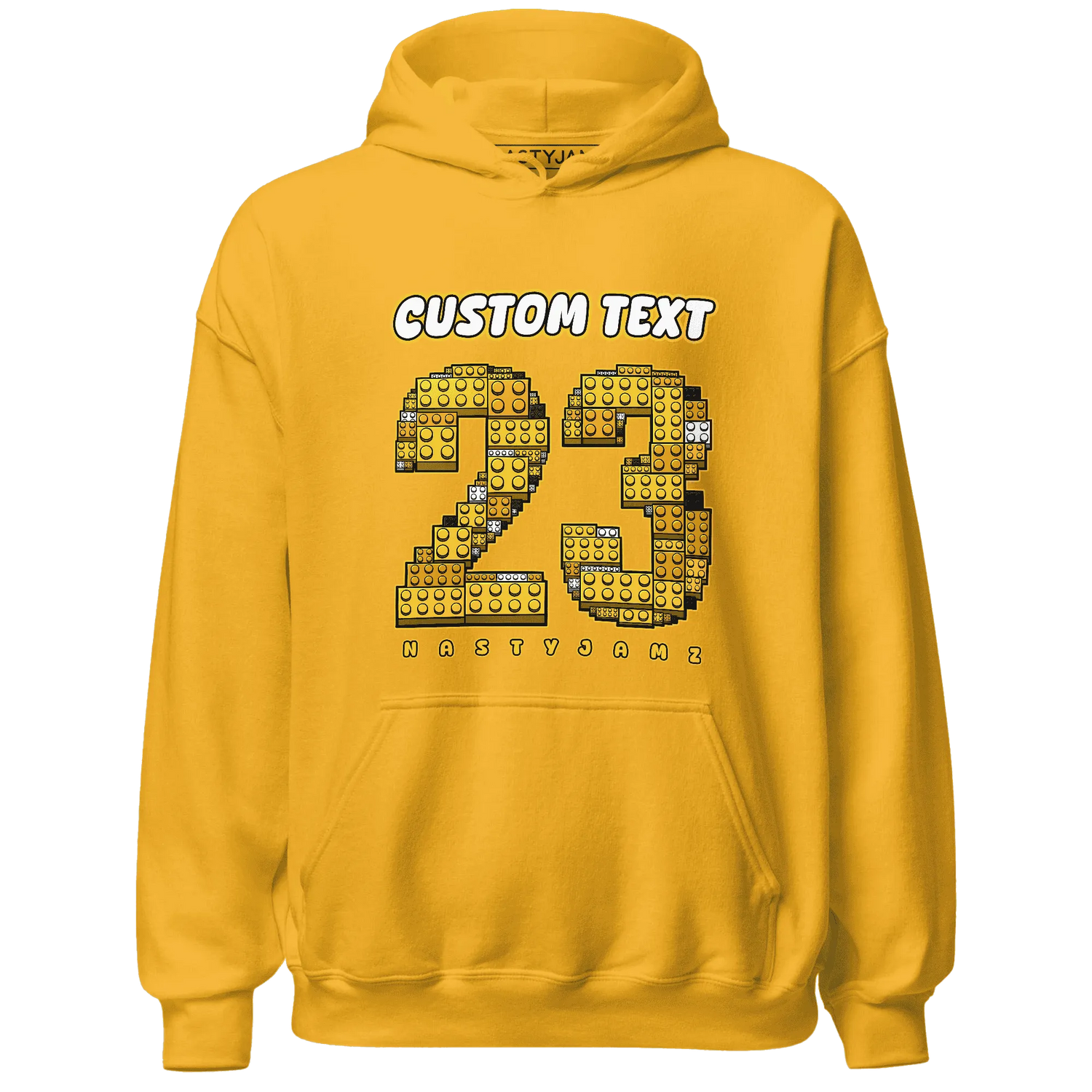 Yellow-Ochre-6s-Hoodie-Match-Number-23-Lego