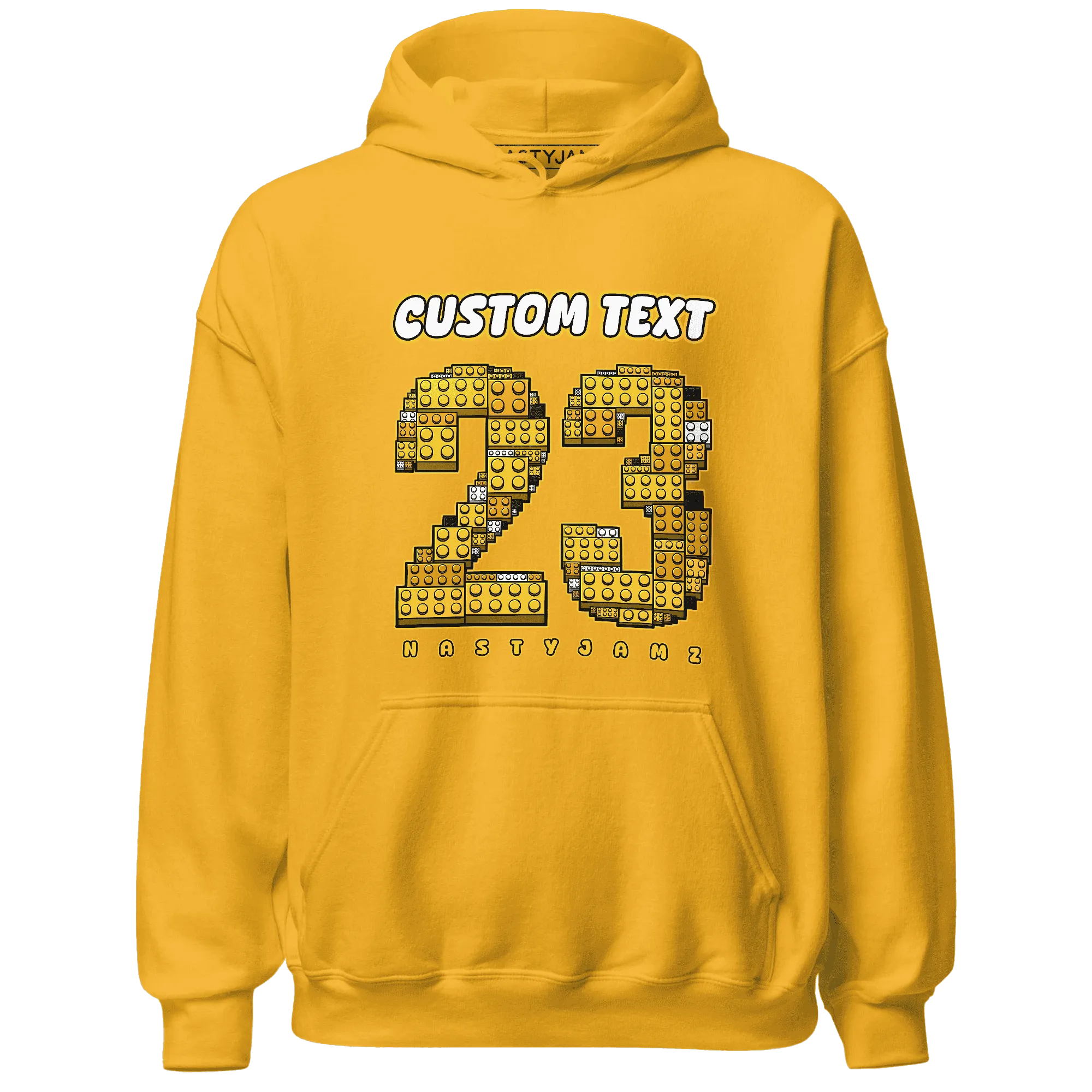 Yellow-Ochre-6s-Hoodie-Match-Number-23-Lego
