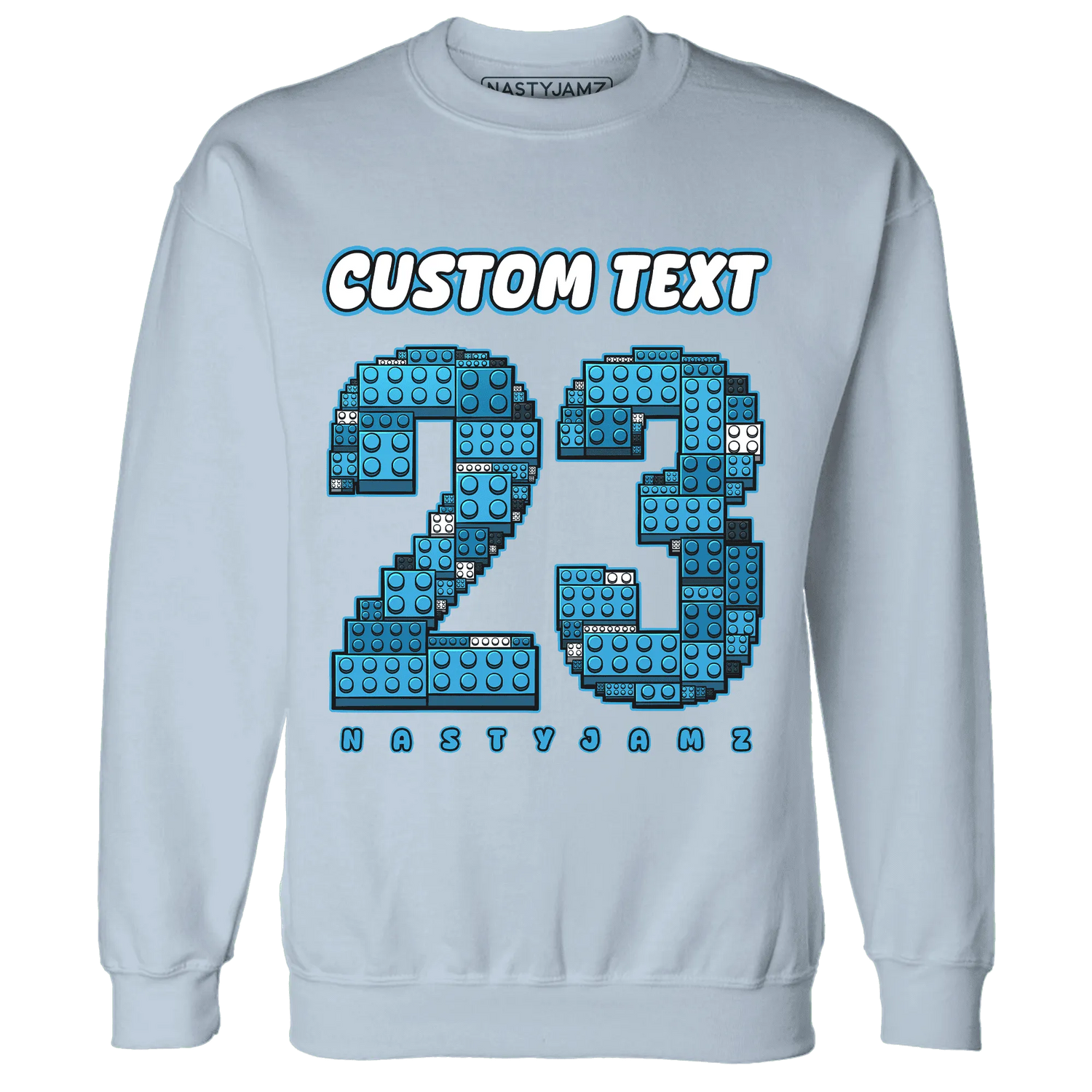 Powder-Blue-9s-Sweatshirt-Match-Number-23-Lego