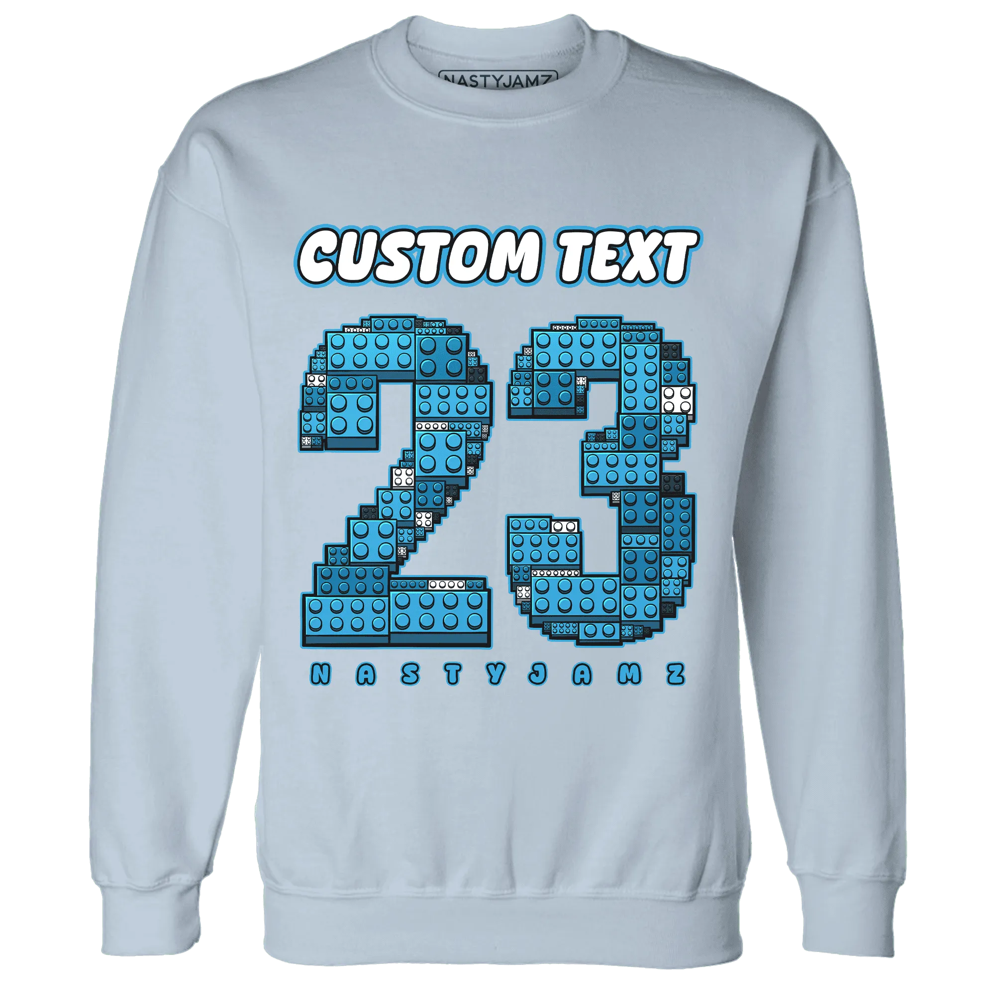 Powder-Blue-9s-Sweatshirt-Match-Number-23-Lego