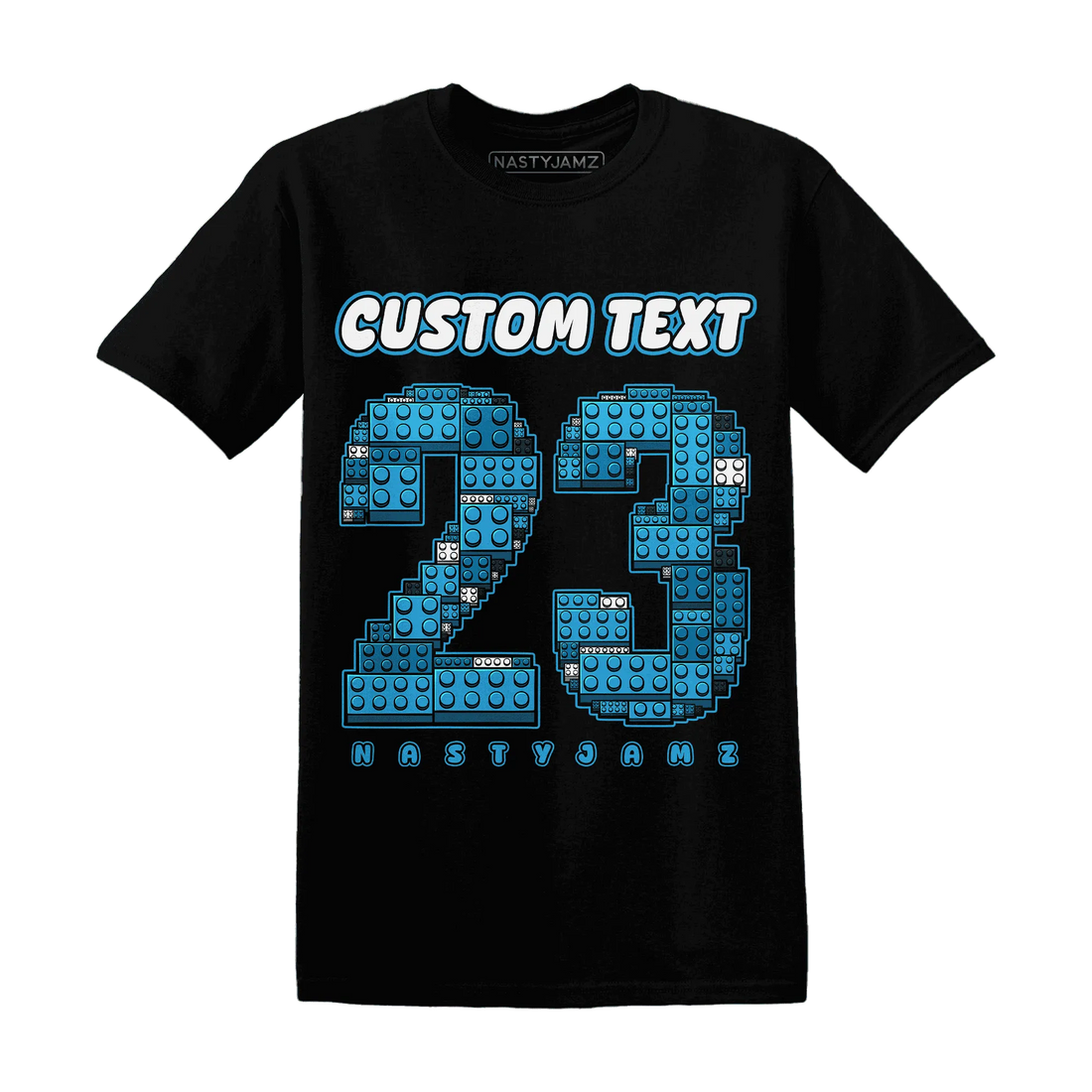 Powder-Blue-9s-T-Shirt-Match-Number-23-Lego