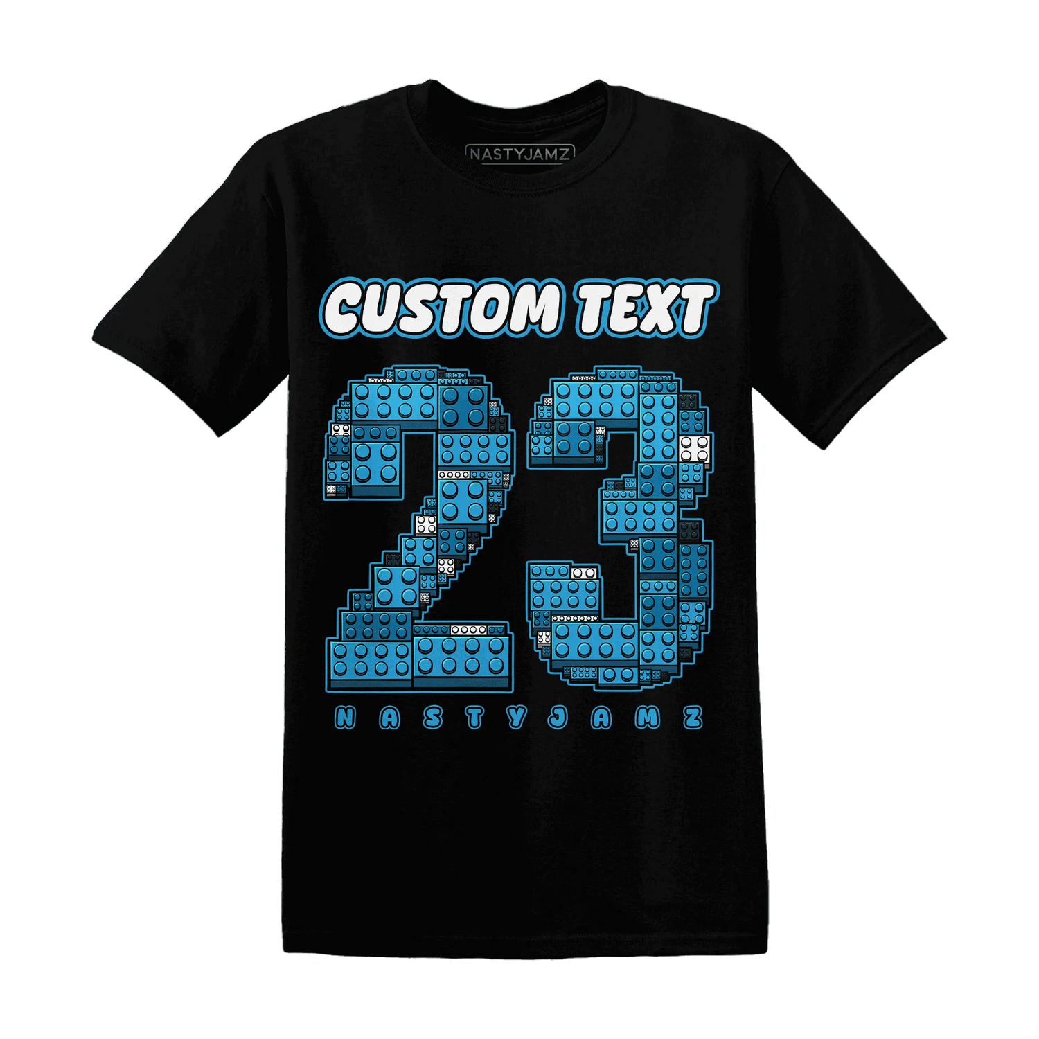 Powder-Blue-9s-T-Shirt-Match-Number-23-Lego