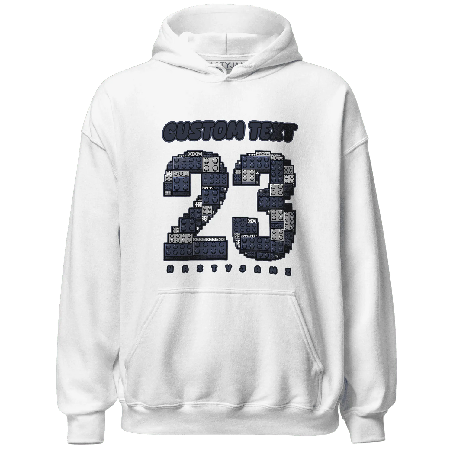 VaporMax-Plus-Midnight-Navy-White-Metallic-Silver-NastyJamz-Hoodie-Match-Number-23-Lego