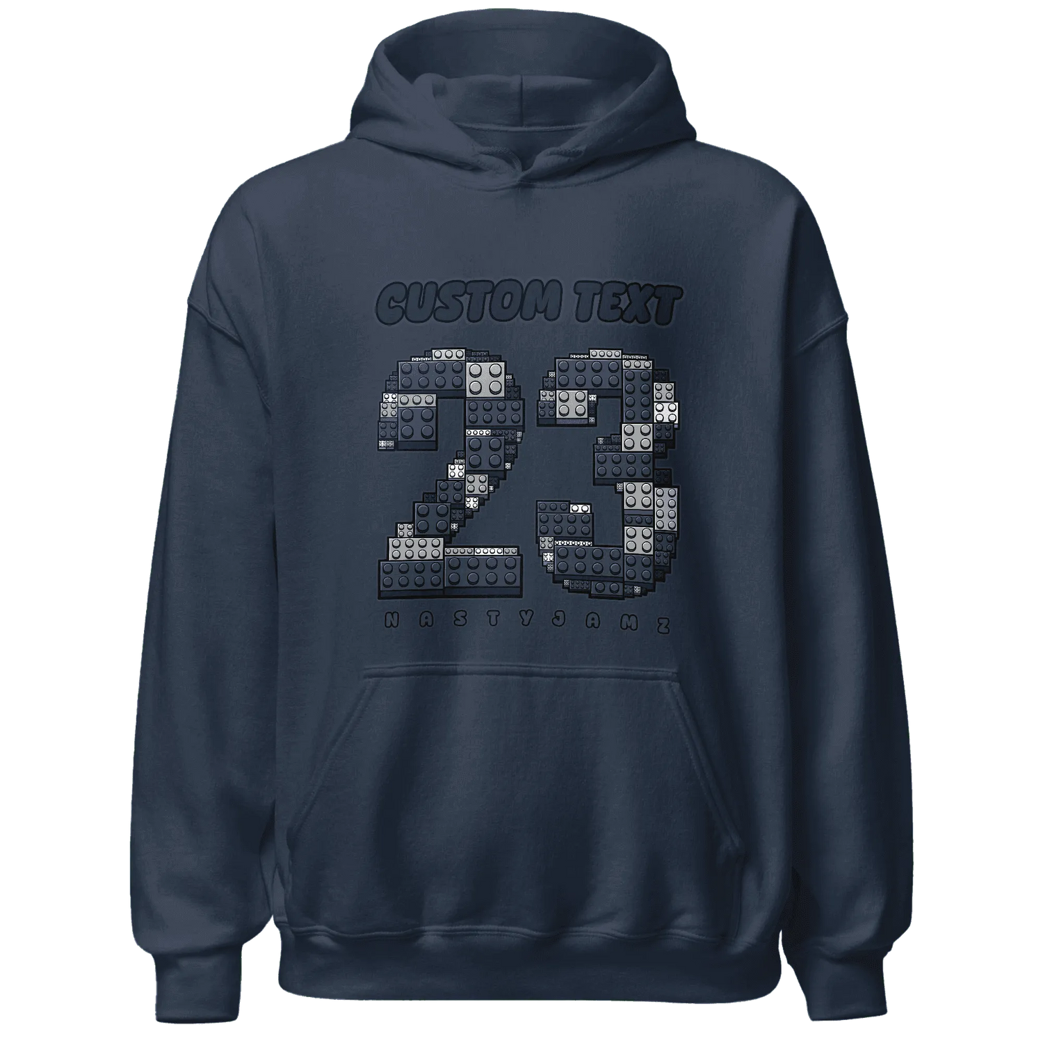 VaporMax-Plus-Midnight-Navy-White-Metallic-Silver-NastyJamz-Hoodie-Match-Number-23-Lego