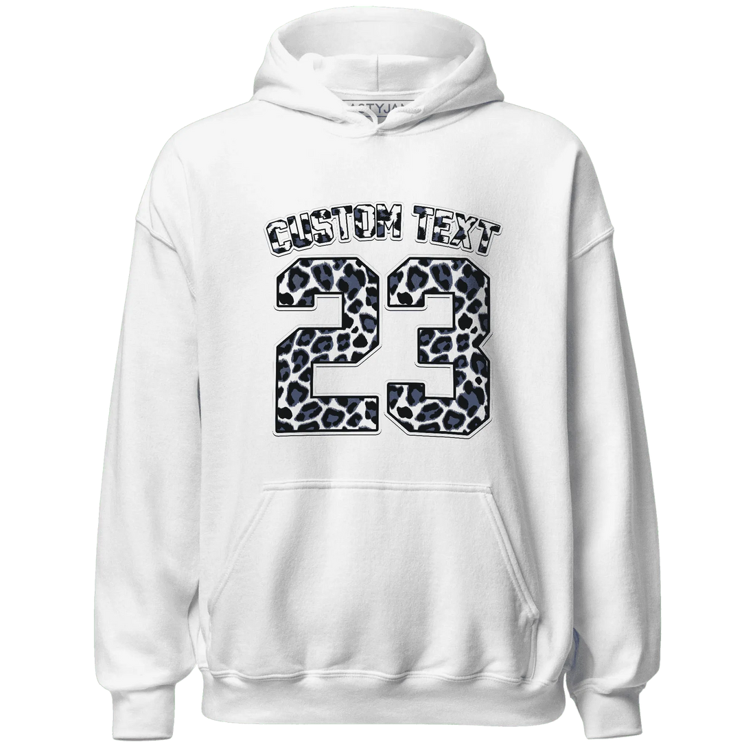 Low-Diffused-Blue-11s-Hoodie-Match-Number-23-Leopard-Custom-Text