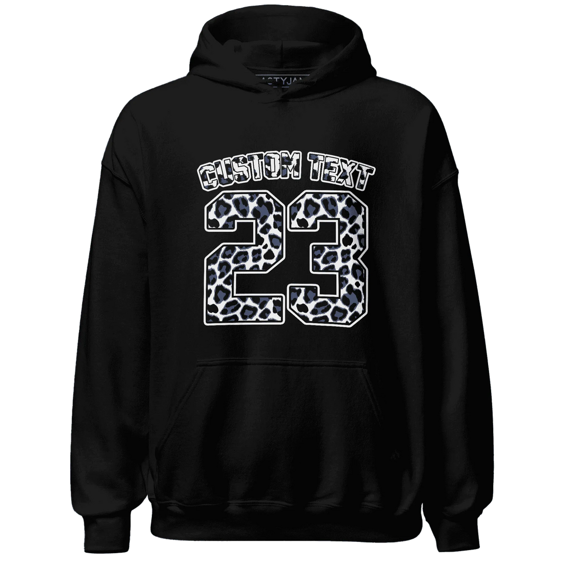 Low-Diffused-Blue-11s-Hoodie-Match-Number-23-Leopard-Custom-Text