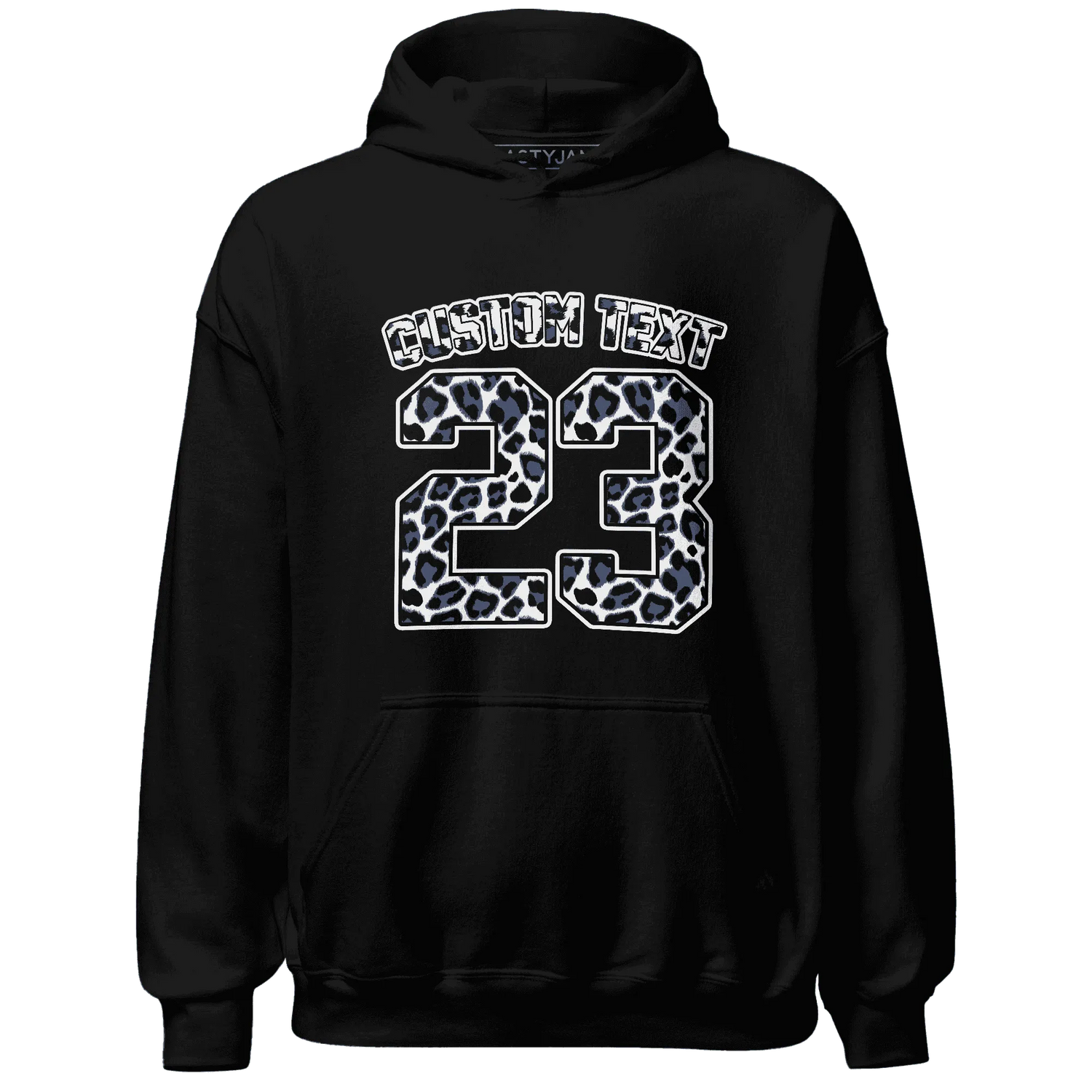 Low-Diffused-Blue-11s-Hoodie-Match-Number-23-Leopard-Custom-Text
