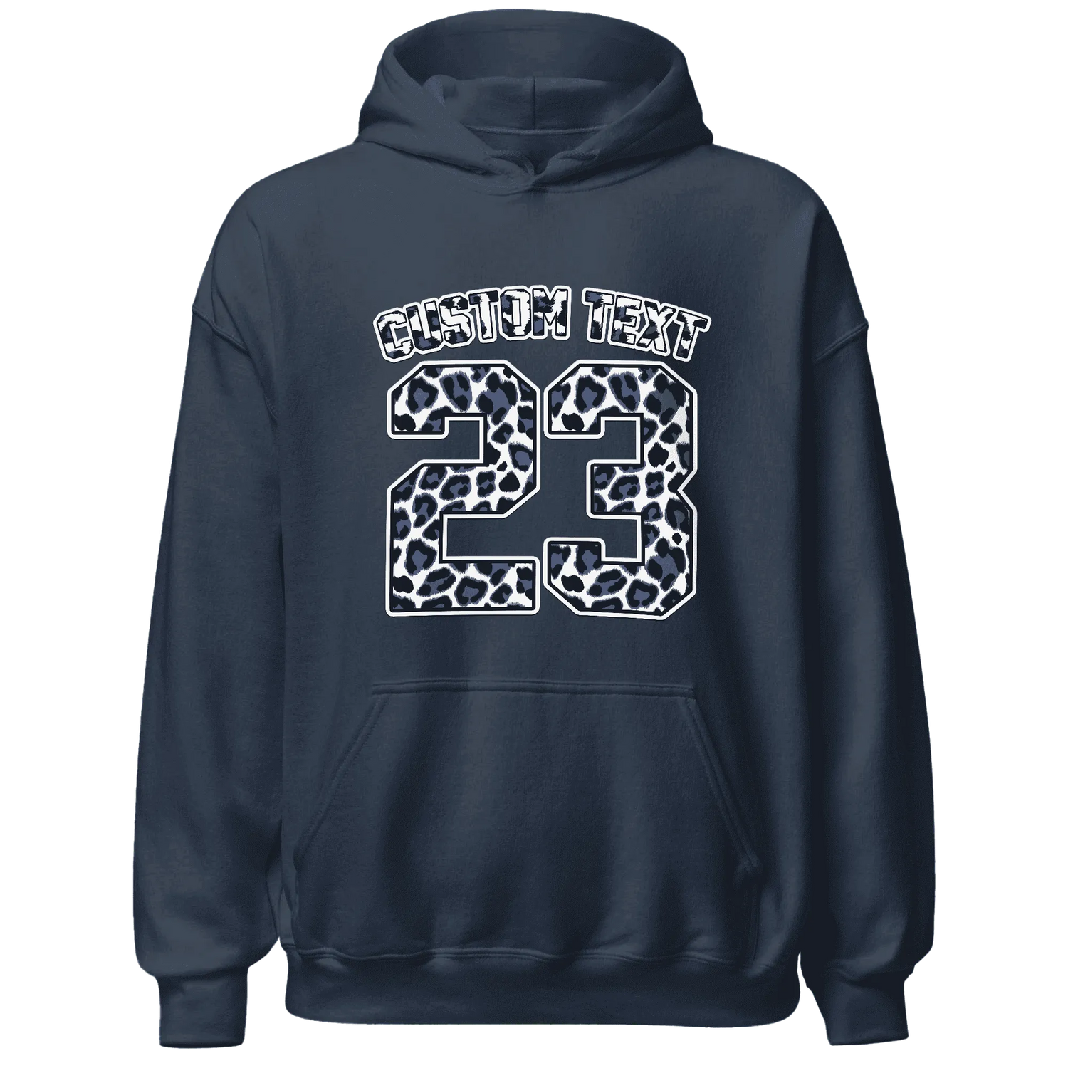 Low-Diffused-Blue-11s-Hoodie-Match-Number-23-Leopard-Custom-Text