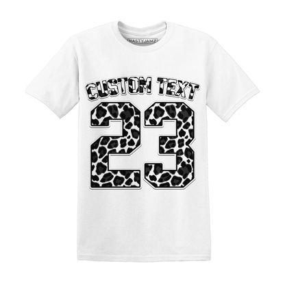 White-Thunder-4s-T-Shirt-Match-Number-23-Leopard-Custom-Text