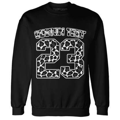 White-Thunder-4s-Sweatshirt-Match-Number-23-Leopard-Custom-Text