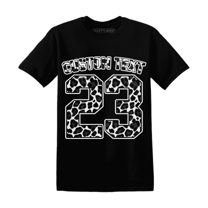 White-Thunder-4s-T-Shirt-Match-Number-23-Leopard-Custom-Text