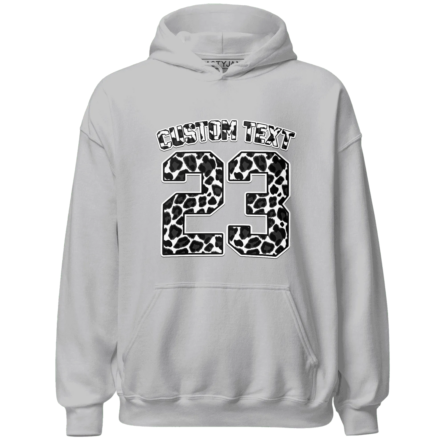 White-Thunder-4s-Hoodie-Match-Number-23-Leopard-Custom-Text