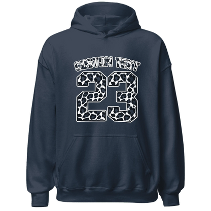 White-Navy-6s-Hoodie-Match-Number-23-Leopard-Custom-Text