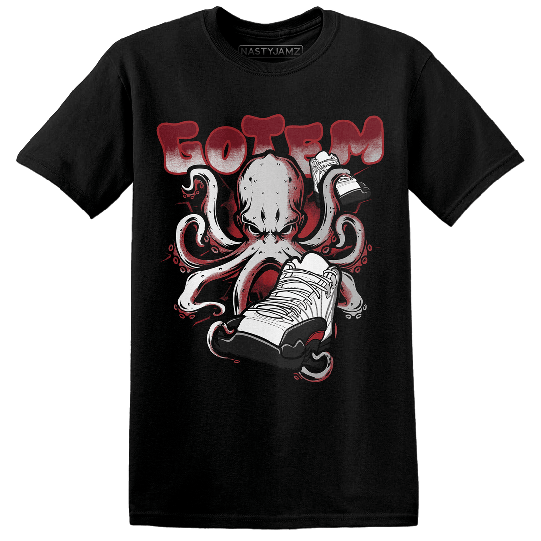 Retro Red Taxi 12s T Shirt Match Octopus Got Em - NastyJamz