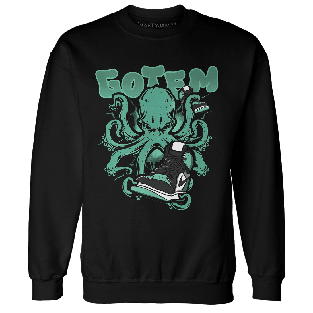High OG Green Glow 1s Sweatshirt Match Octopus Got Em - NastyJamz