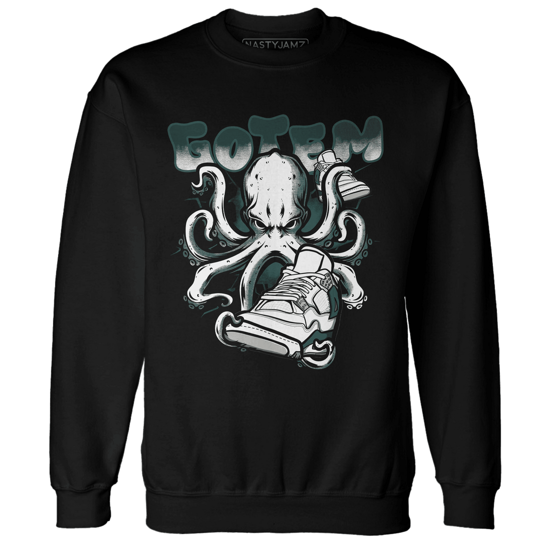 Oxidized Green 4s Sweatshirt Match Octopus Got Em - NastyJamz