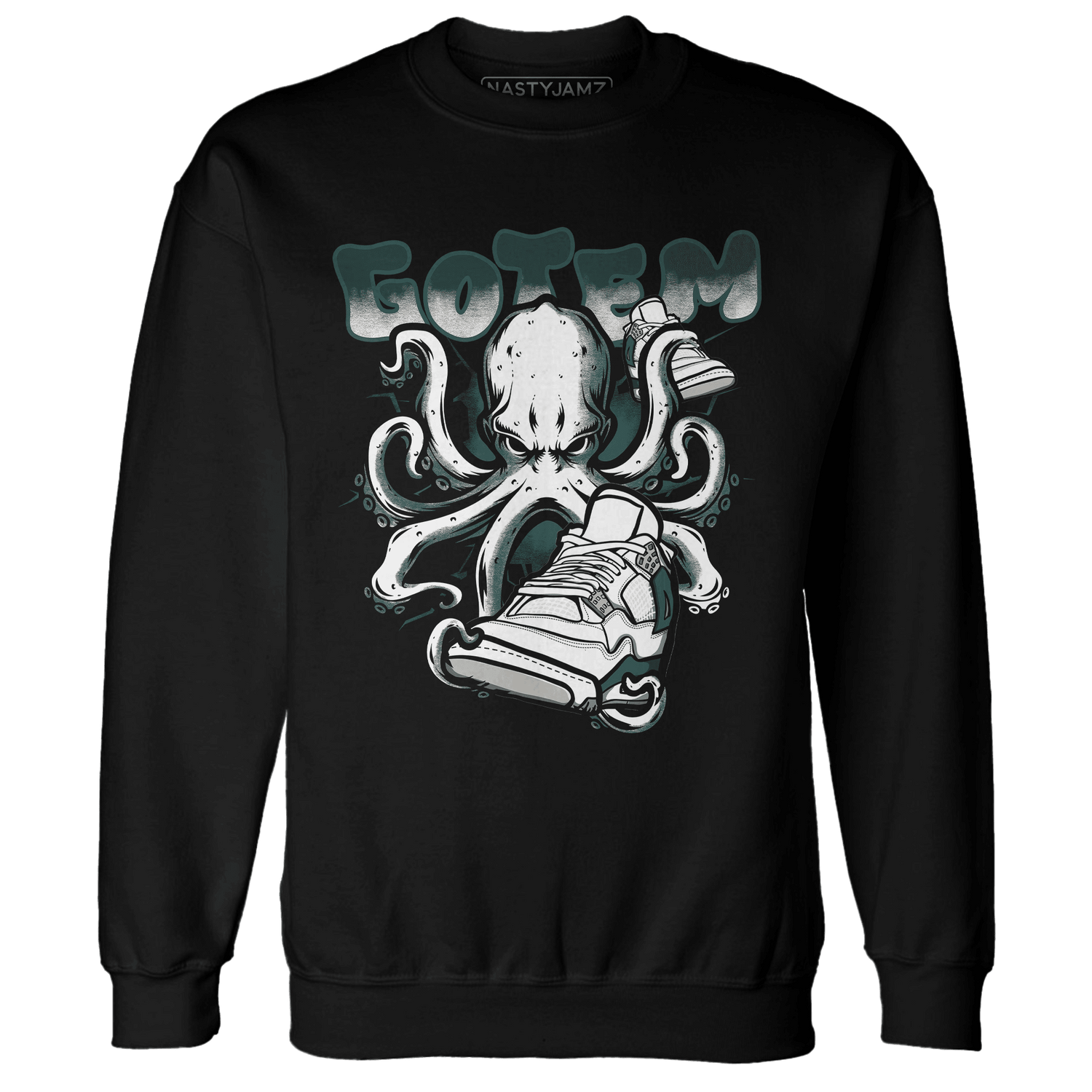 Oxidized Green 4s Sweatshirt Match Octopus Got Em - NastyJamz