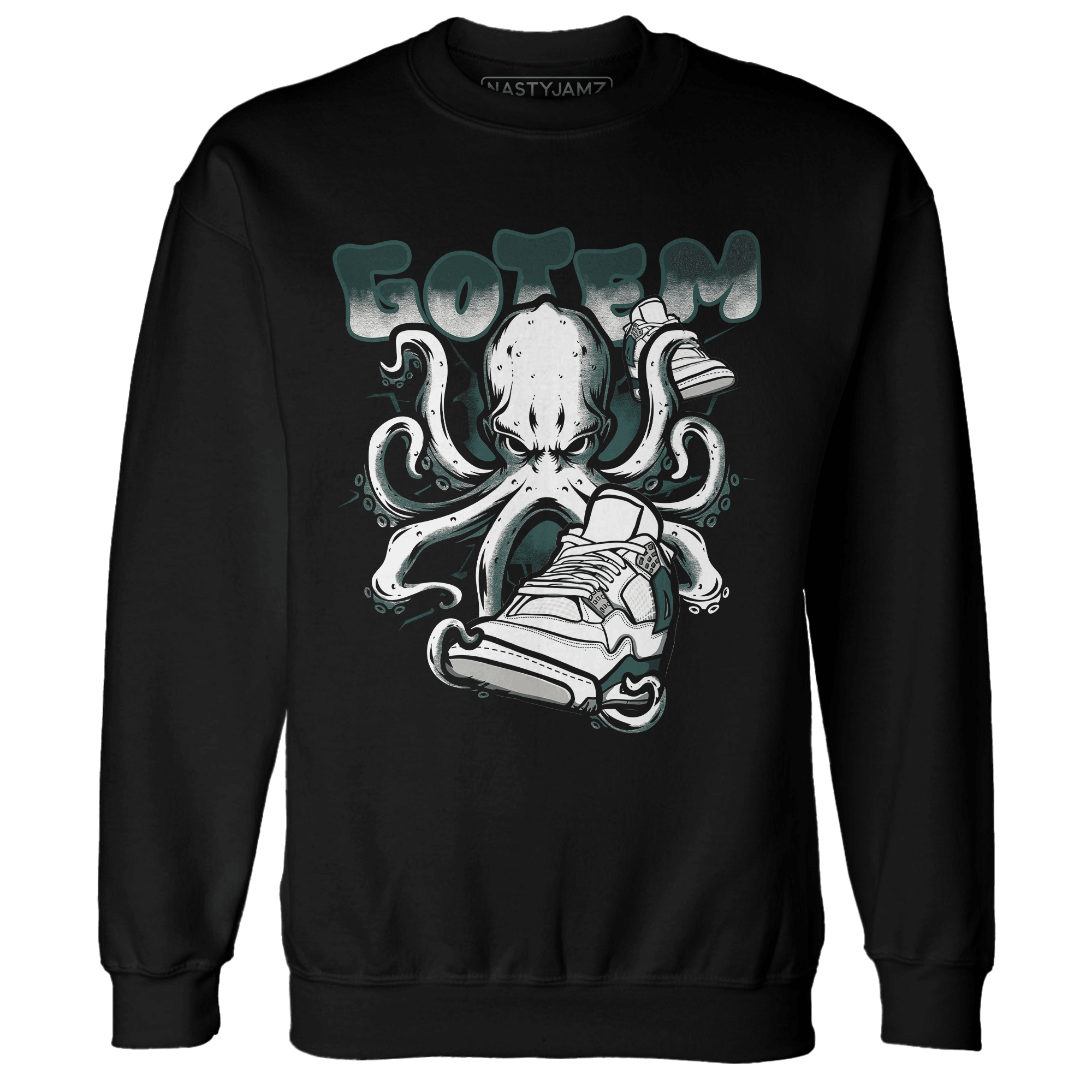 Oxidized Green 4s Sweatshirt Match Octopus Got Em - NastyJamz